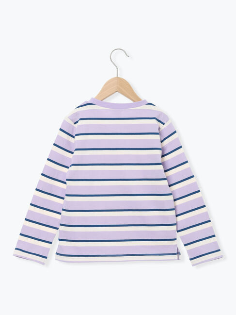 Samansa Mos2 Lagom「ダックスフント刺繍ボーダーロンT」|Tシャツ・カットソー|