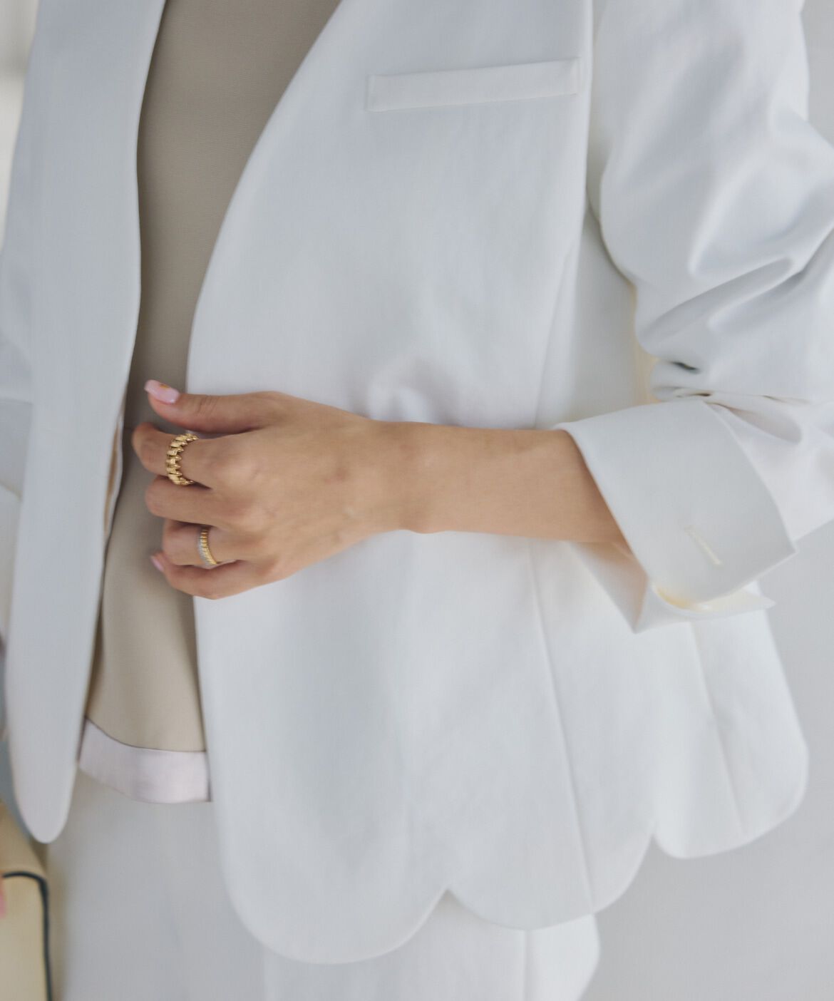 Maglie le cassetto「《M Maglie le cassetto&times;吉田理紗》ハンサムスカラップジャケット」|ノーカラージャケット|