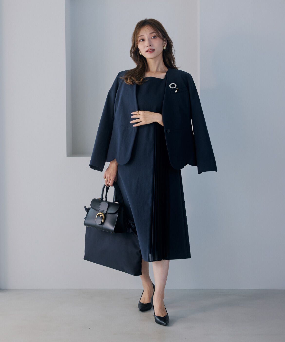 Maglie le cassetto「《M Maglie le cassetto&times;吉田理紗》ハンサムスカラップジャケット」|ノーカラージャケット|