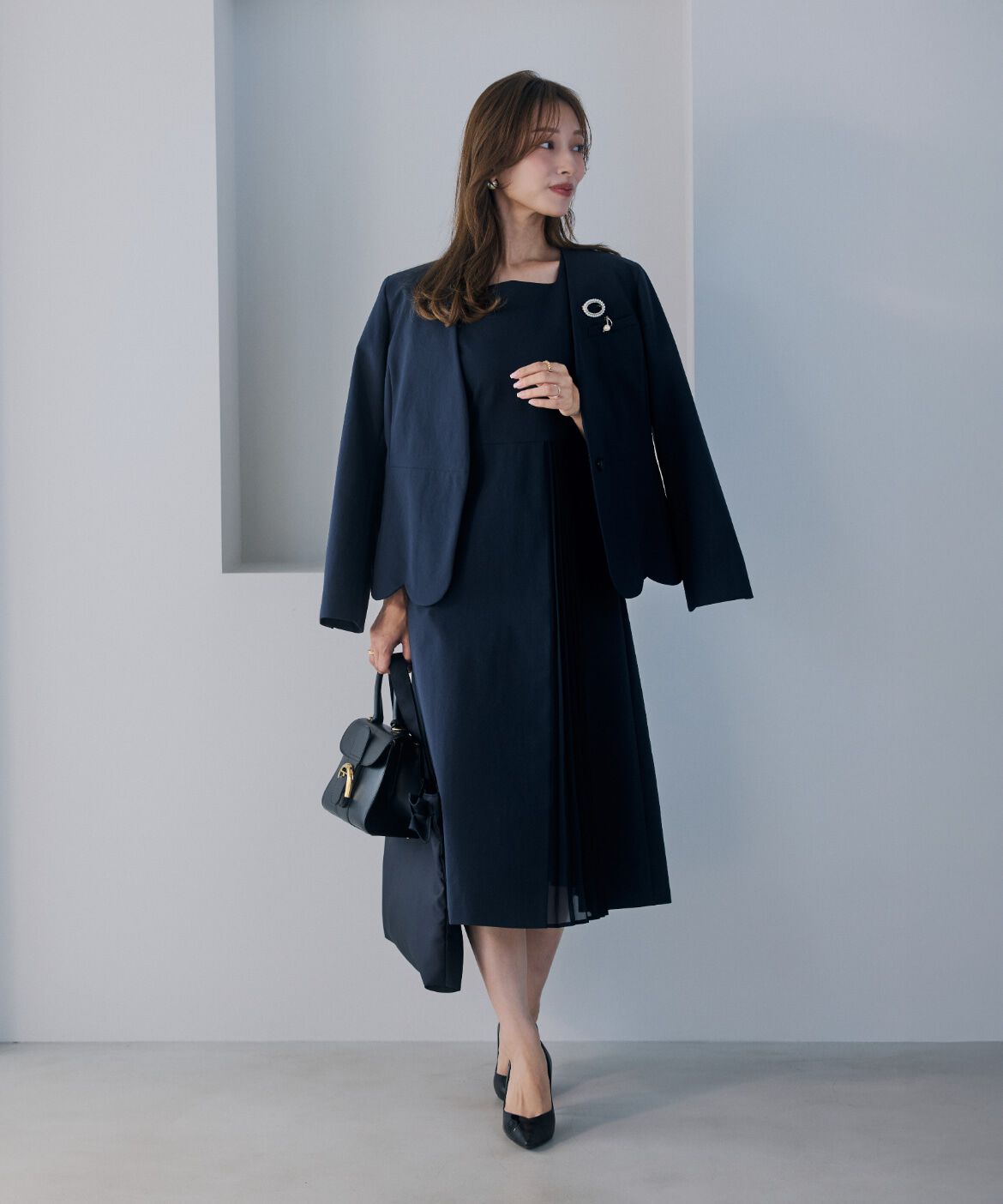 Maglie le cassetto「《M Maglie le cassetto&times;吉田理紗》ハンサムスカラップジャケット」|ノーカラージャケット|