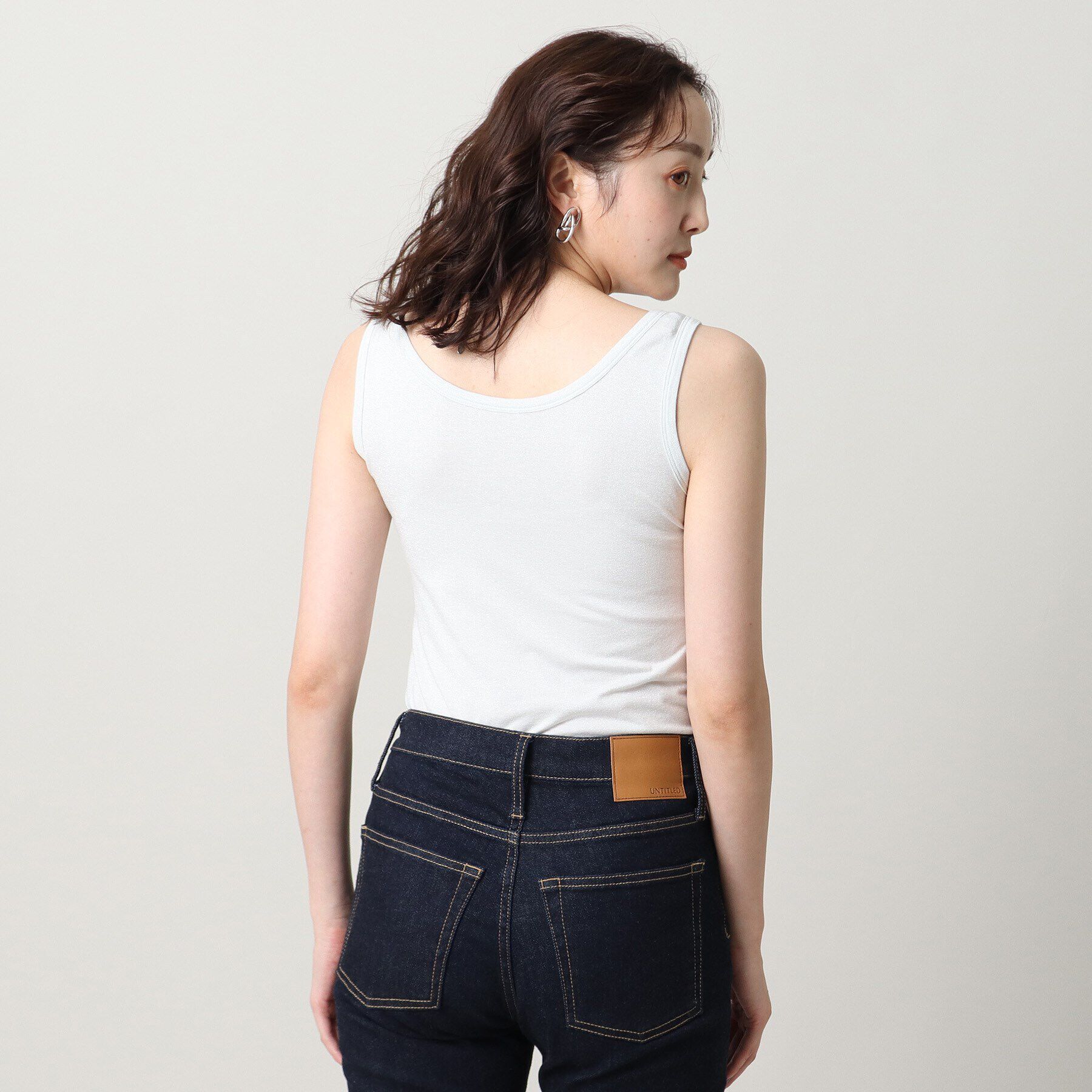 UNTITLED「リーベルラメベア天竺プルオーバファブリック」|キャミソール|