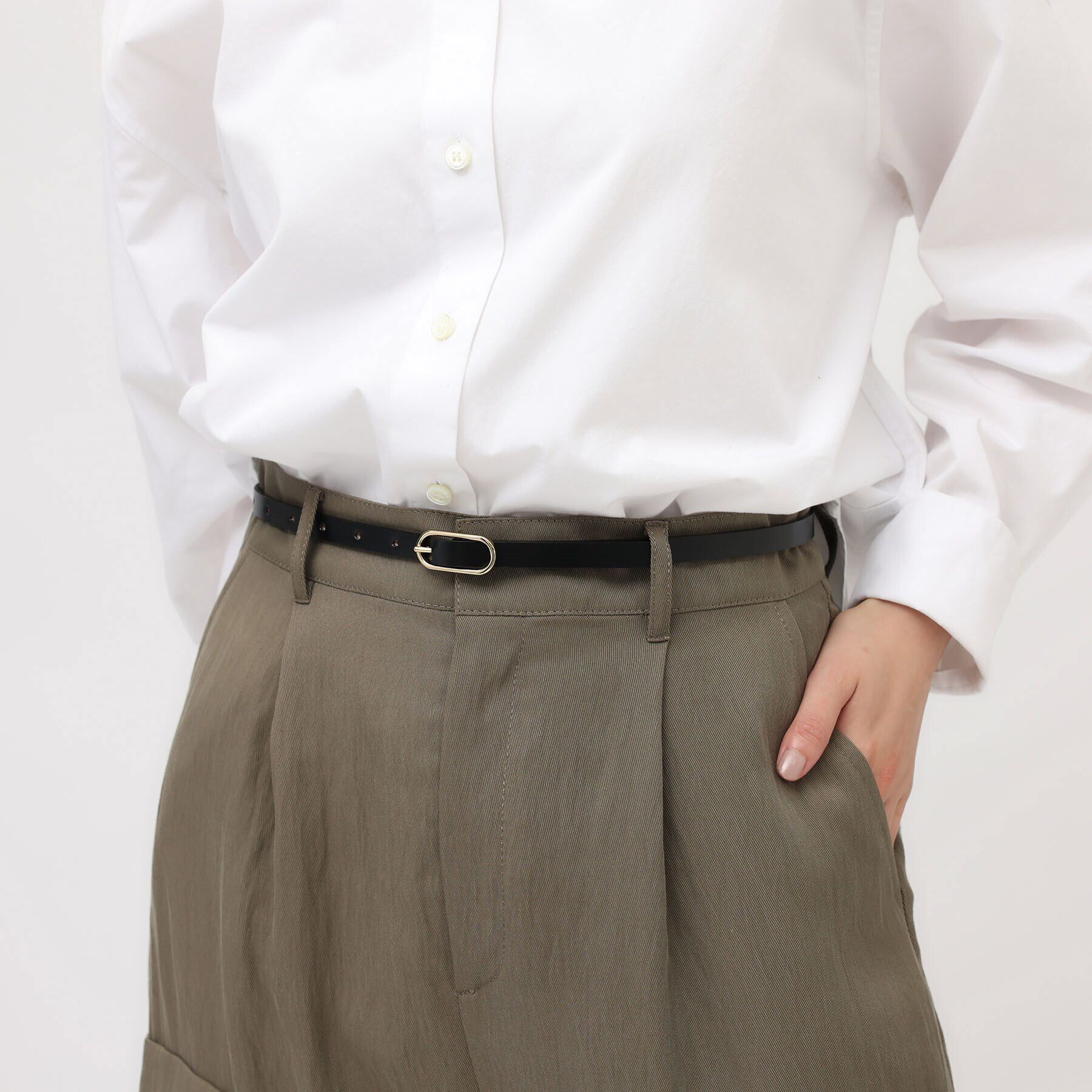 UNTITLED「【本革/Sサイズ/リバーシブル】オーバルベルト」|ベルト|