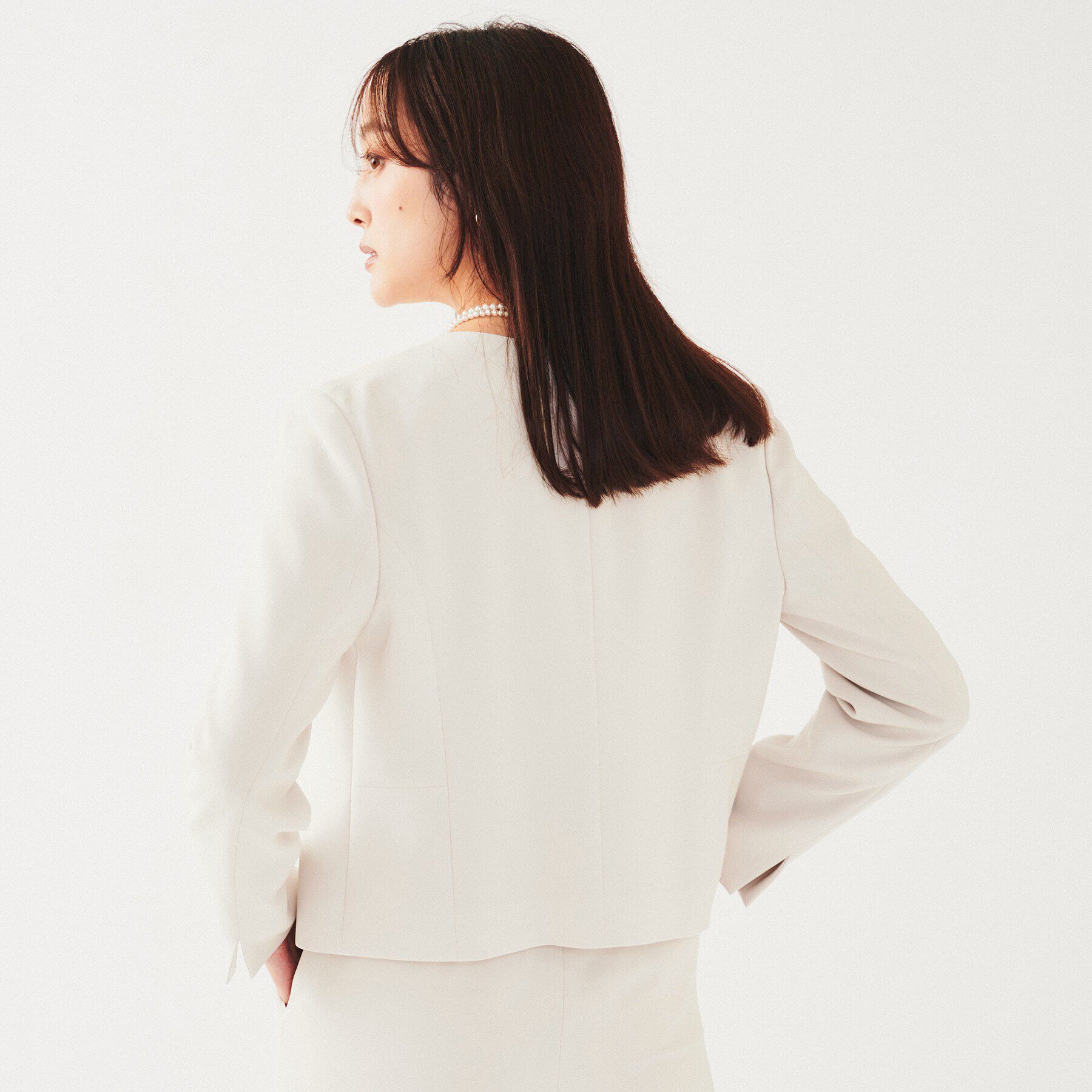 UNTITLED「【通勤スーツ】ノーカラージャケット」|ノーカラージャケット|