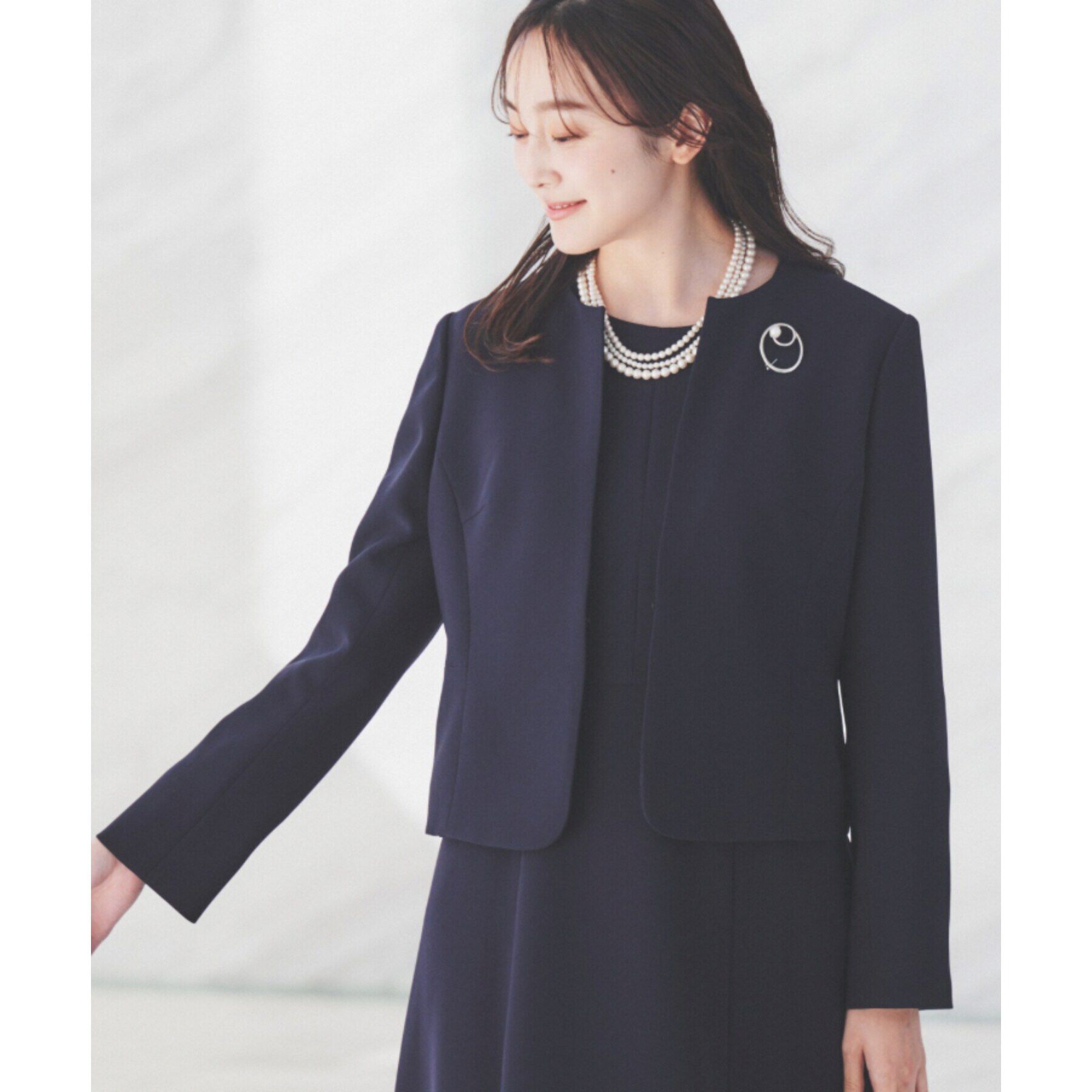 UNTITLED「【通勤スーツ】ノーカラージャケット」|ノーカラージャケット|