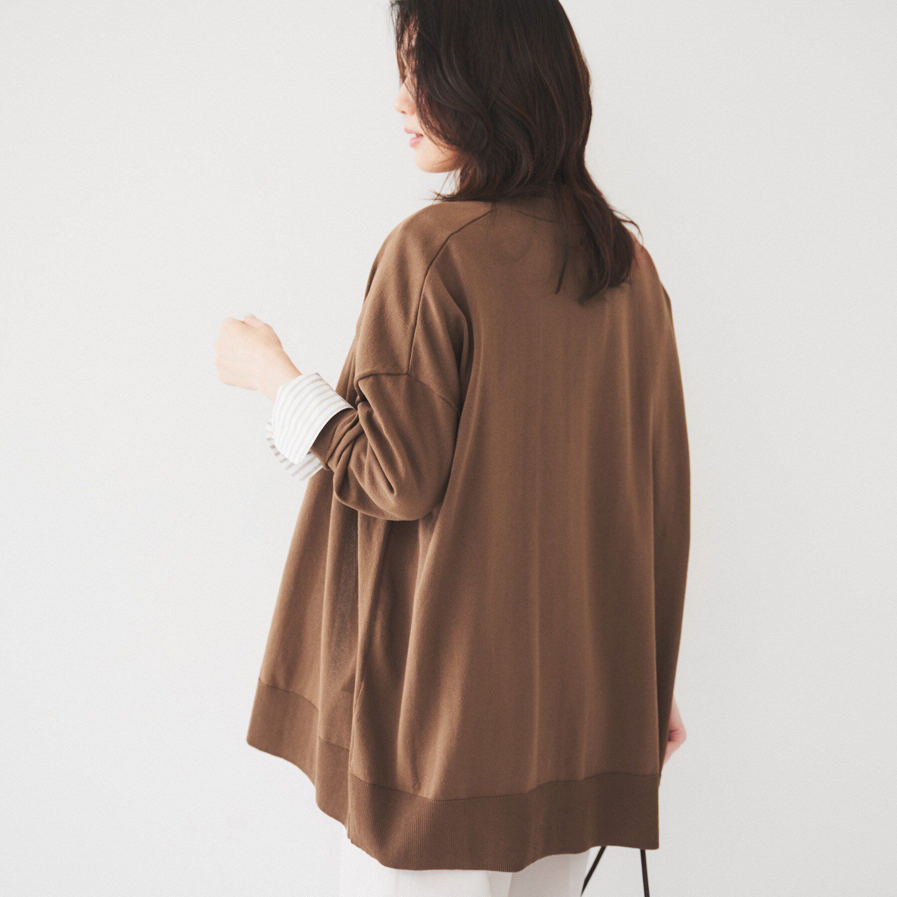 UNTITLED「ボタンレスニットカーディガン」|カーディガン|