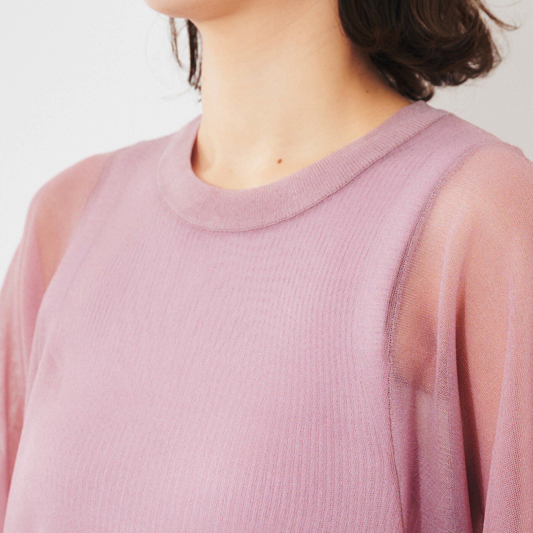 UNTITLED「【Munich】シアーパフスリーブプルオーバー」|Tシャツ・カットソー|