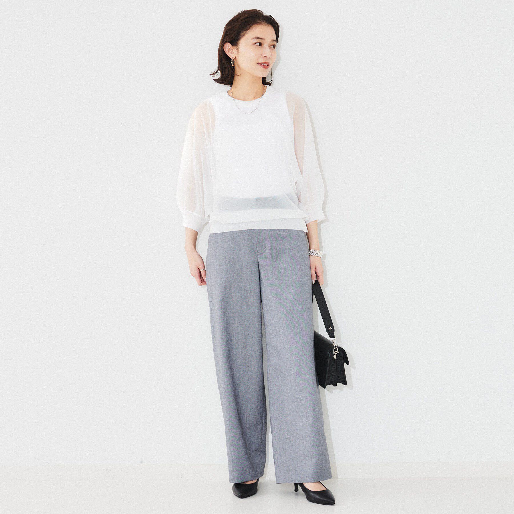 UNTITLED「【Munich】シアーパフスリーブプルオーバー」|Tシャツ・カットソー|