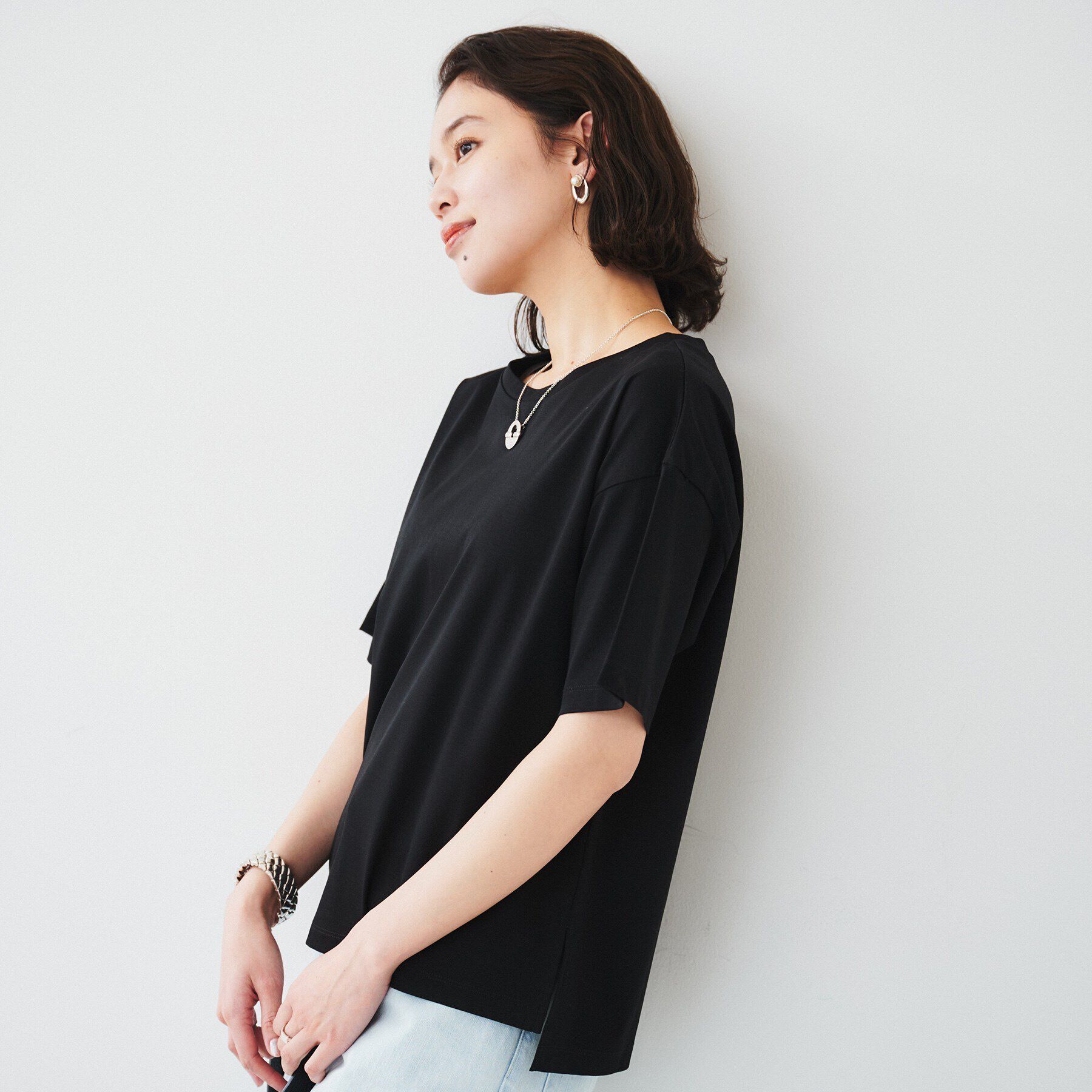 UNTITLED「【接触冷感/抗菌防臭/マシンウォッシャブル】クリアスムース Tシャツ」|Tシャツ・カットソー|