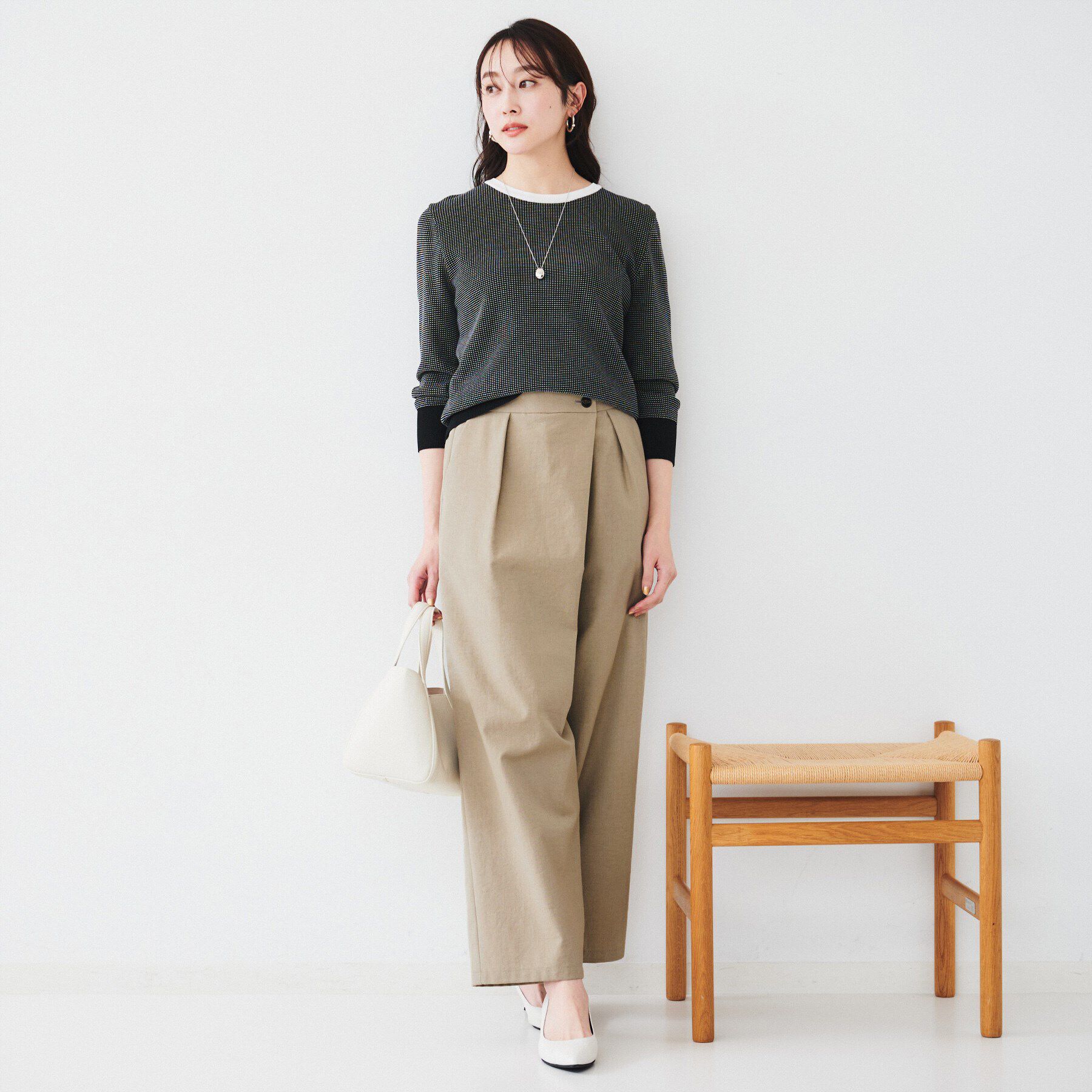 UNTITLED「【セットアップ可能】フロントラップ ワイドパンツ」|その他|