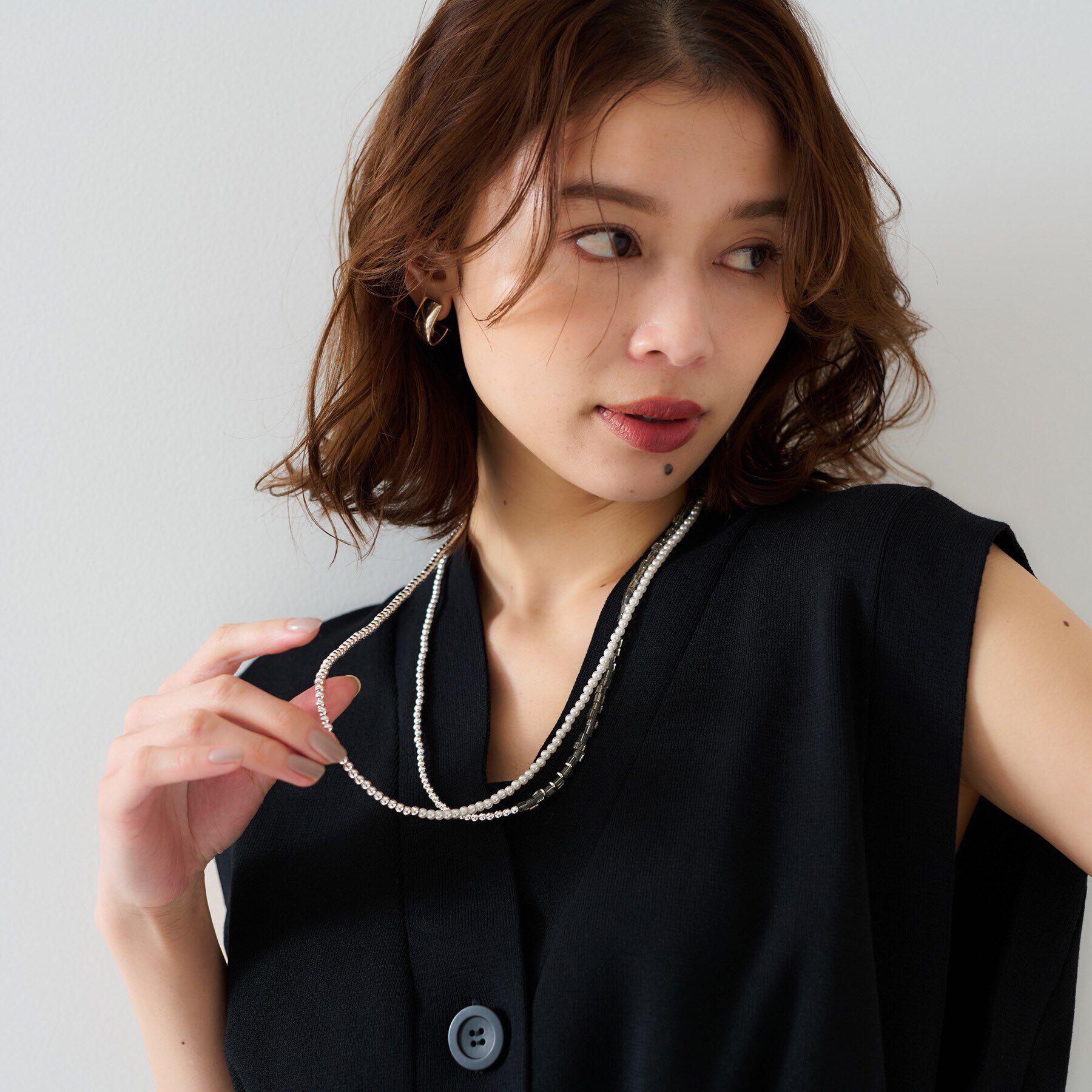 UNTITLED「ナチュラルレイヤードネックレス」|ネックレス|