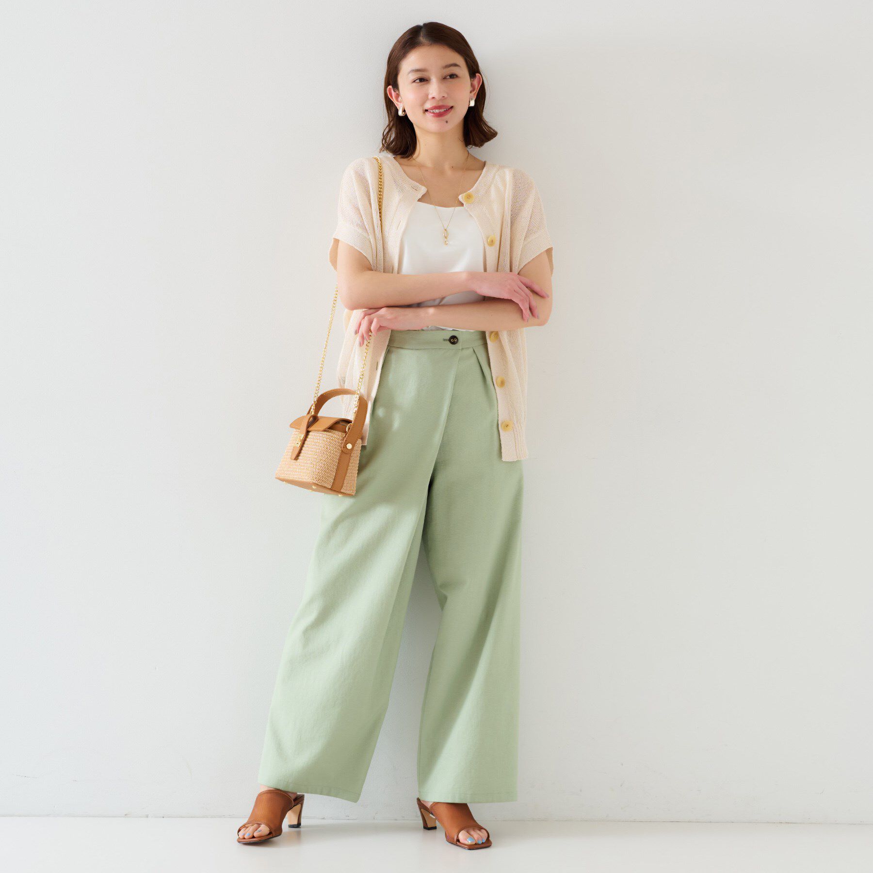 UNTITLED「【前後2WAY/清涼感】コクーンシルエット プルオーバーニット」|ニット・セーター|