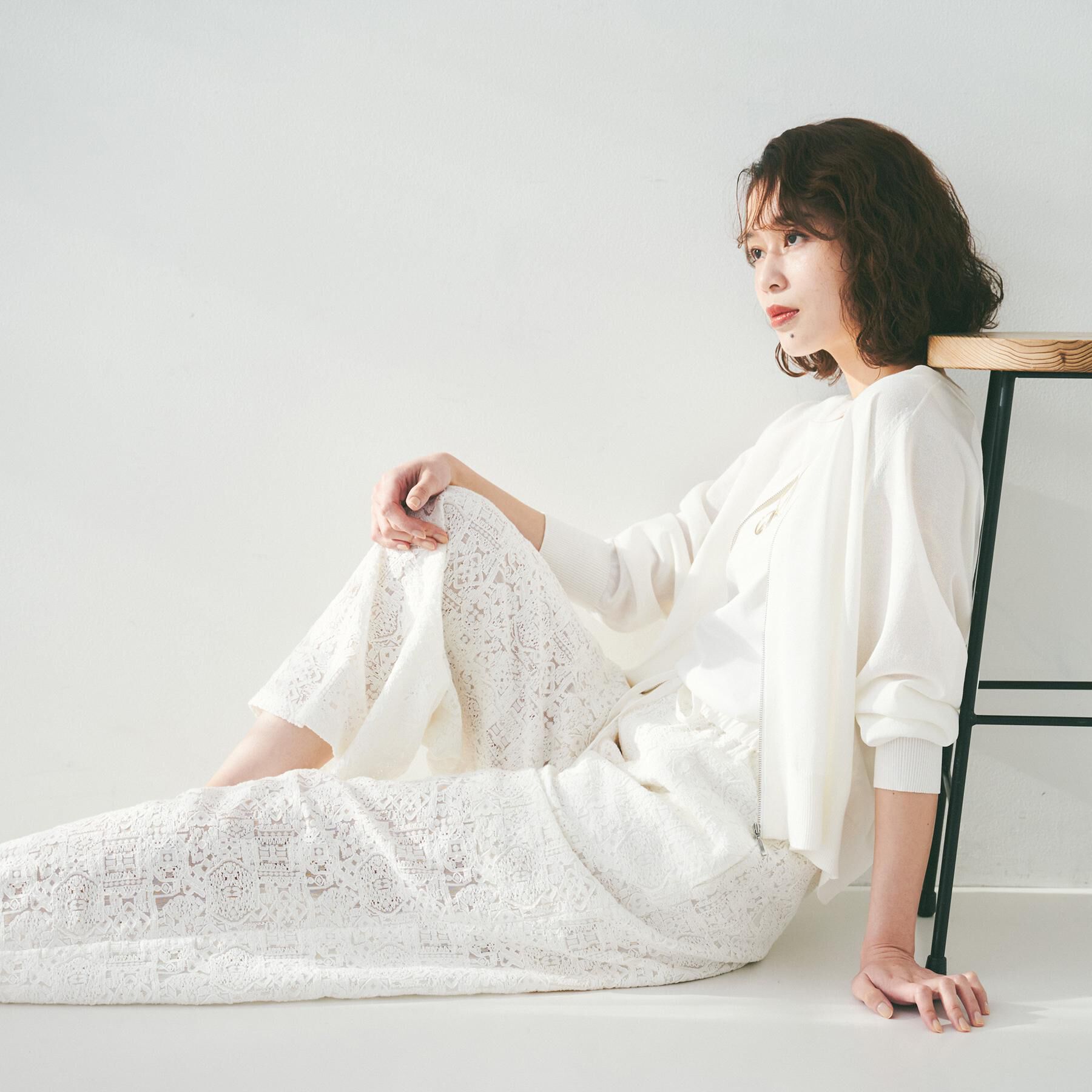 UNTITLED「【体型カバー/日除け】シアーニットカーディガン」|カーディガン|