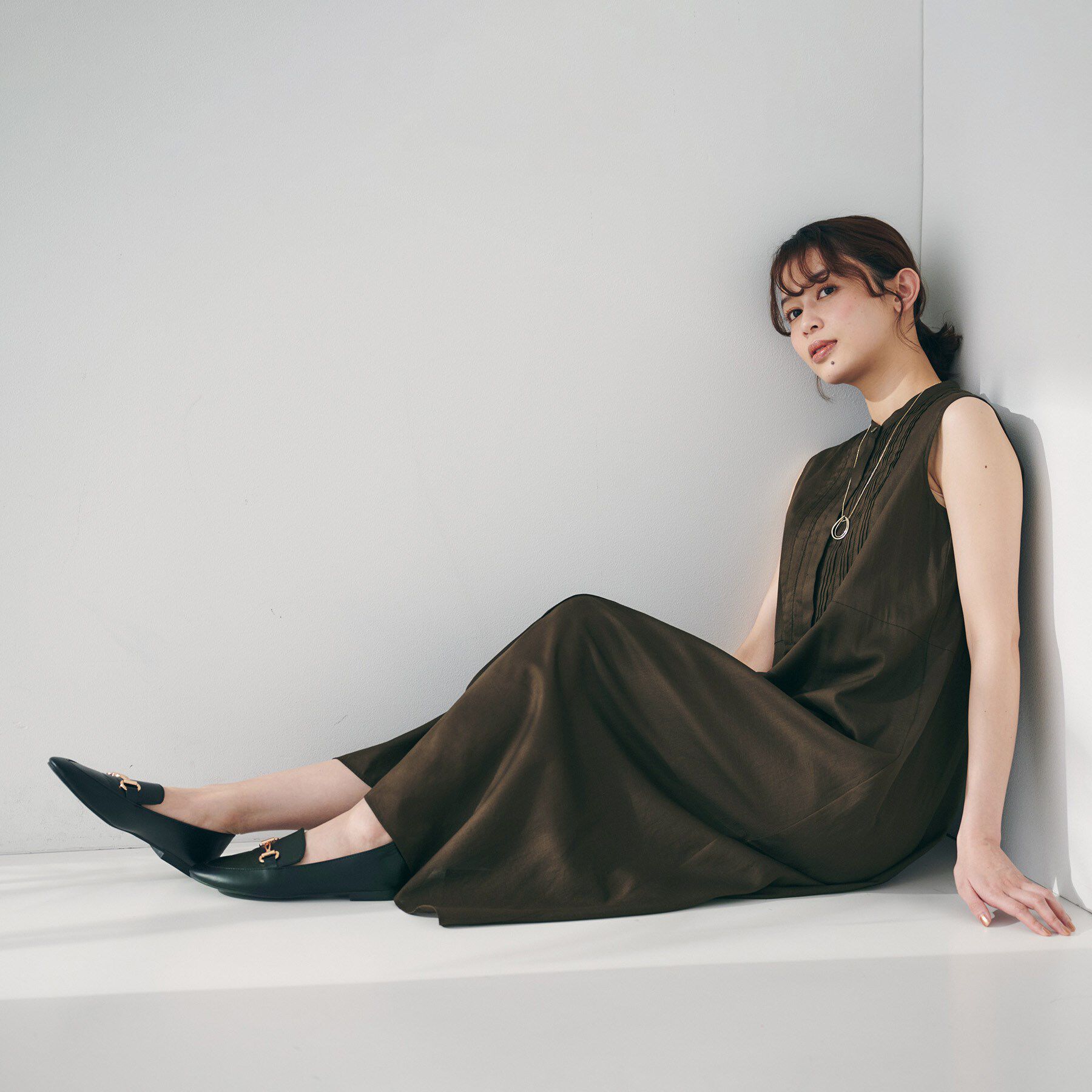 UNTITLED「【シアー/前開き/夏ワンピ】コットンピンタックワンピース」|ワンピース|