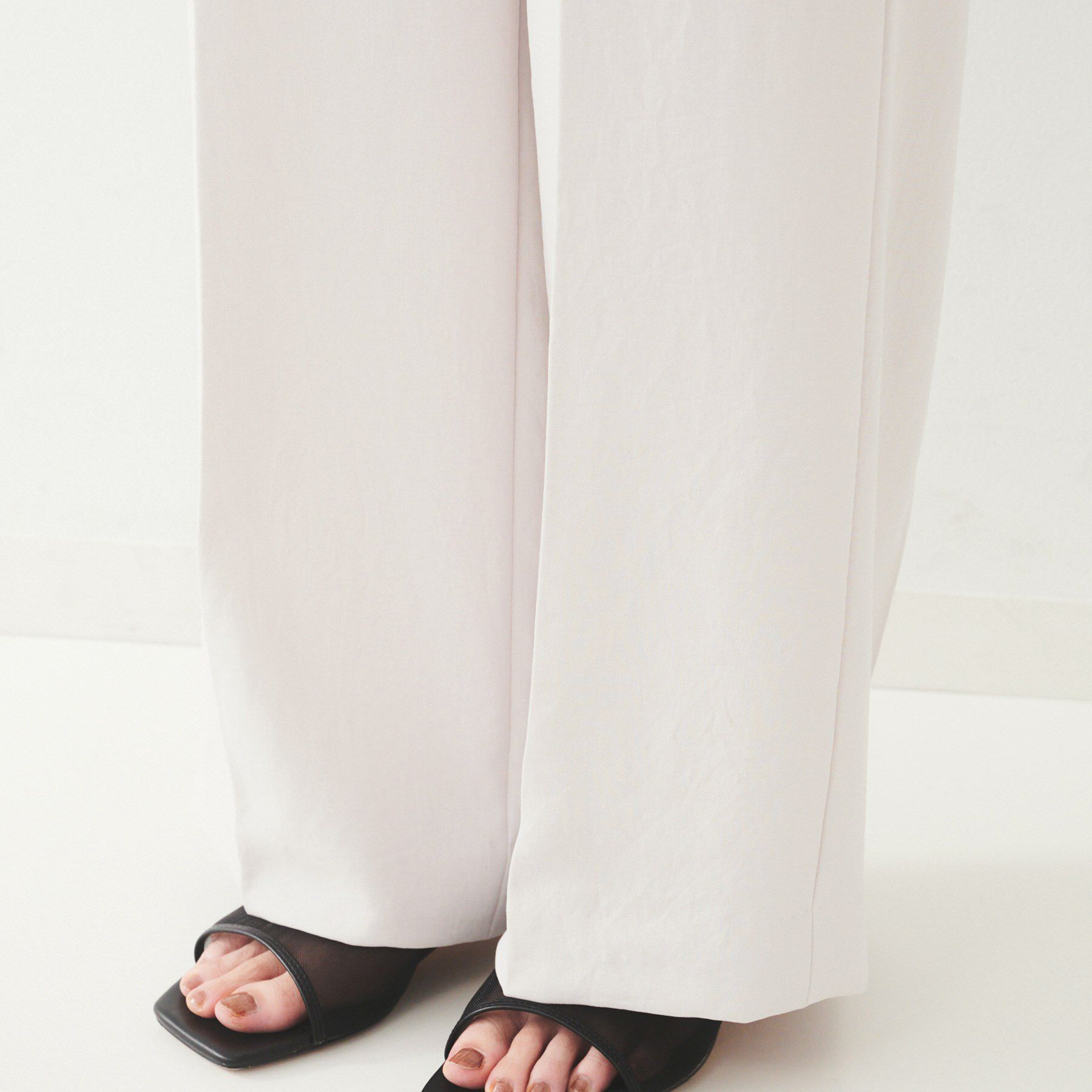 UNTITLED「【接触冷感/UVカット/ウエストゴム】センタープレスツイルパンツ」|その他|