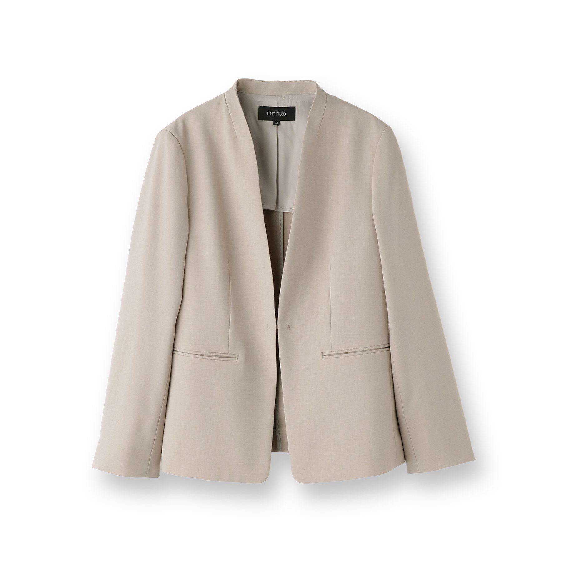 UNTITLED「【通勤スーツ】ライトウェイト カラーレスジャケット」|ノーカラージャケット|