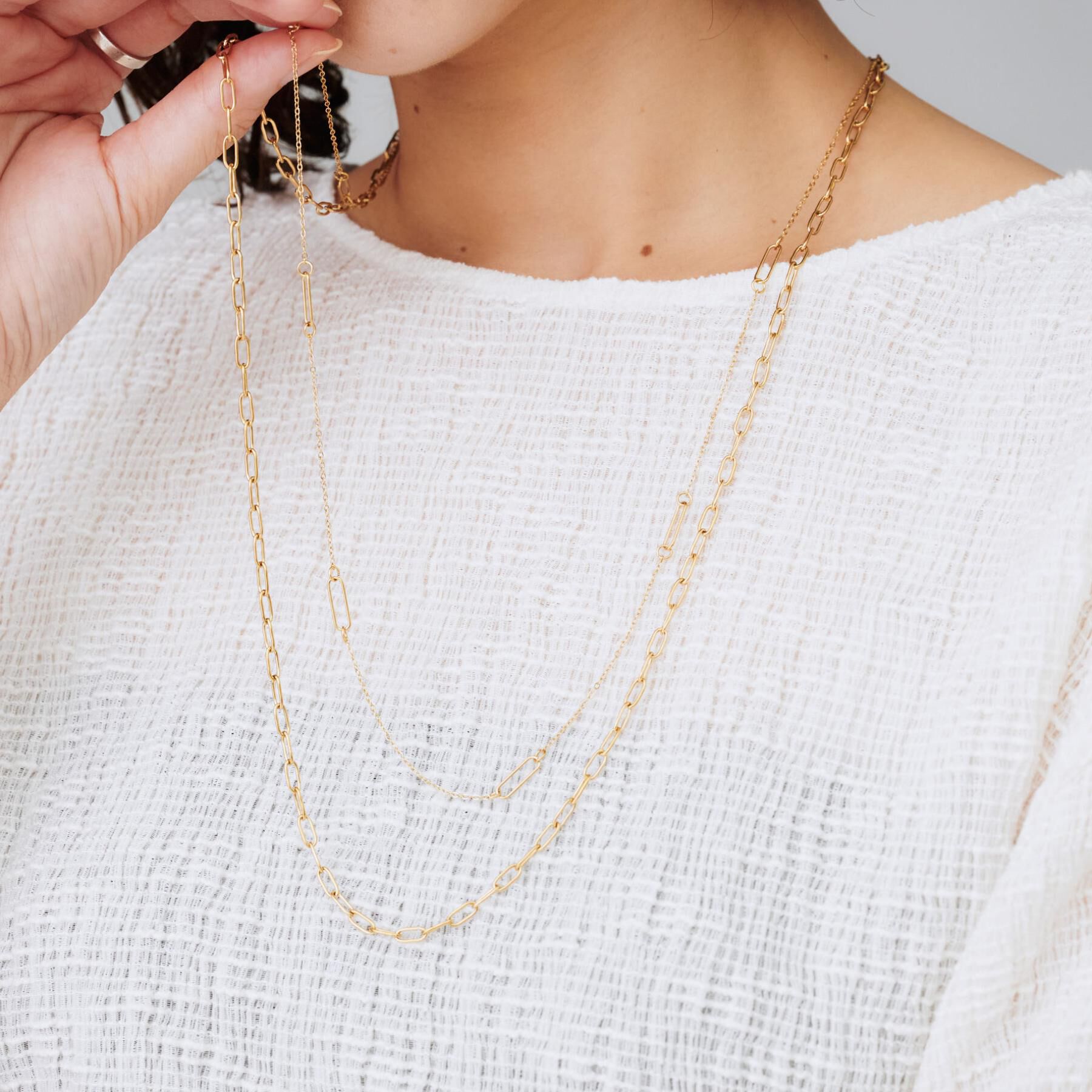 UNTITLED「【ステンレス】ロングチェーンネックレス」|ネックレス|