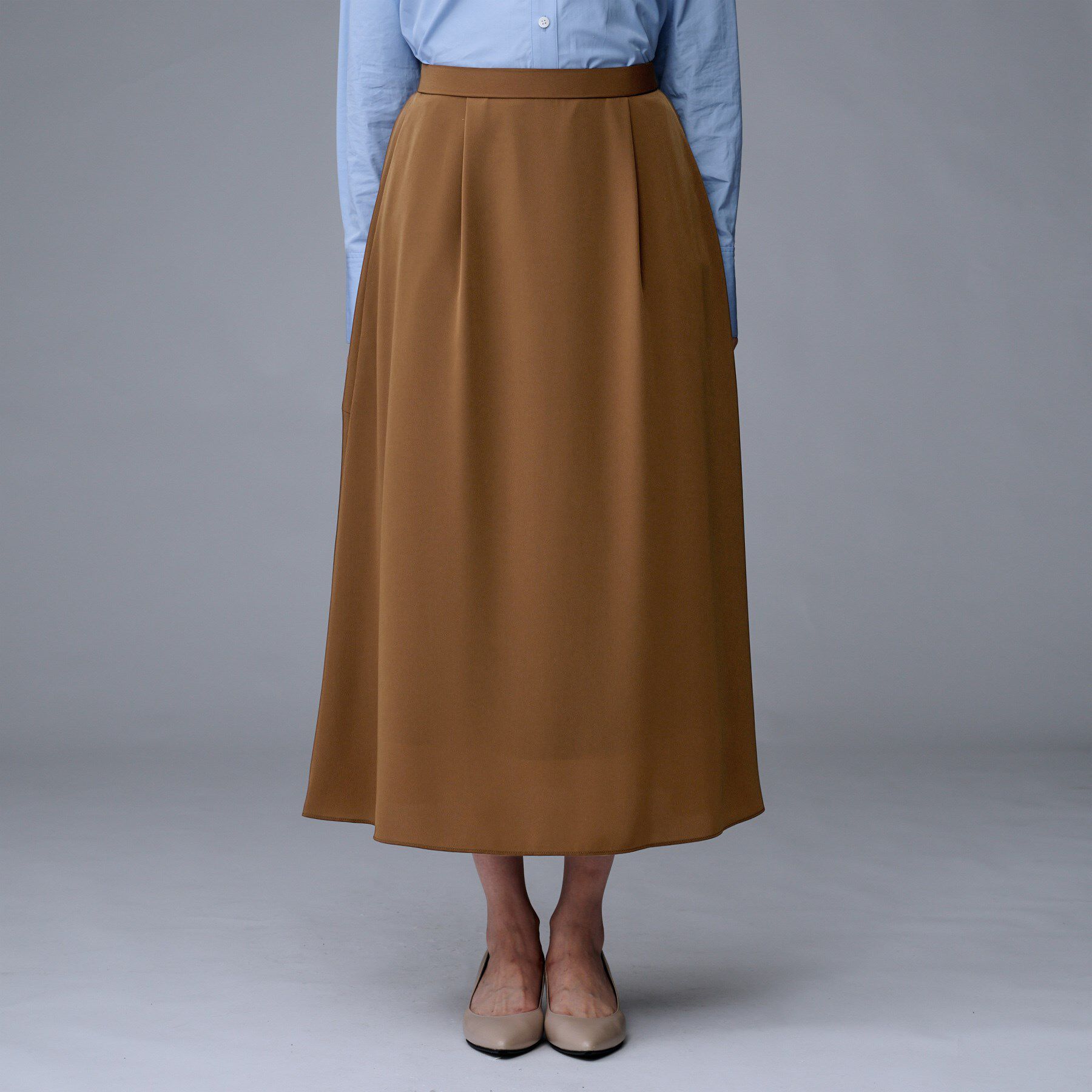 UNTITLED「【セットアップ可/後ろウエストゴム】リラクパウダースカート」|スカート|