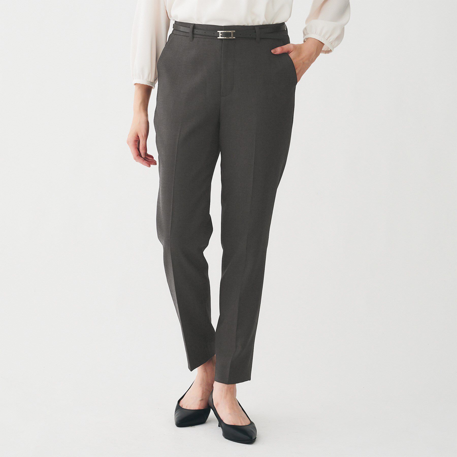 UNTITLED「【洗える/お仕事スーツ】ドライメランジ テーパードパンツ」|その他|