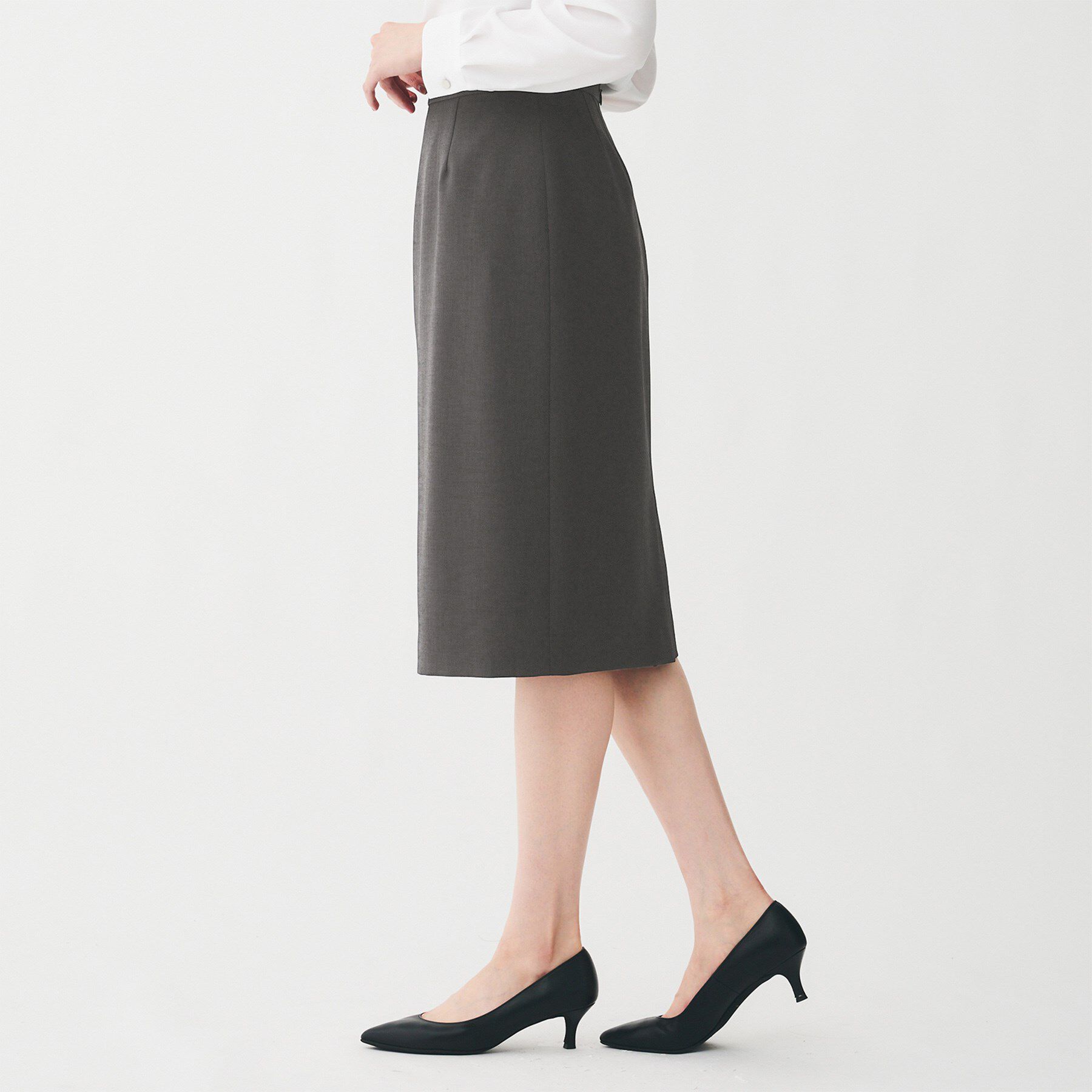 UNTITLED「【洗える/お仕事スーツ】ドライメランジ タイトスカート」|スカート|