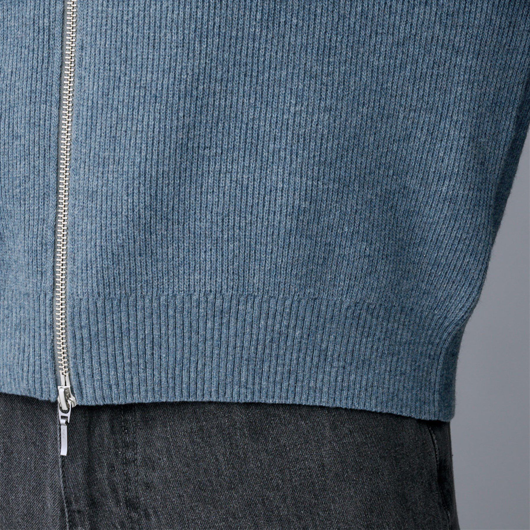 UNTITLED「【ゆったりサイズ／着丈短め】ジップニットカーディガン」|カーディガン|