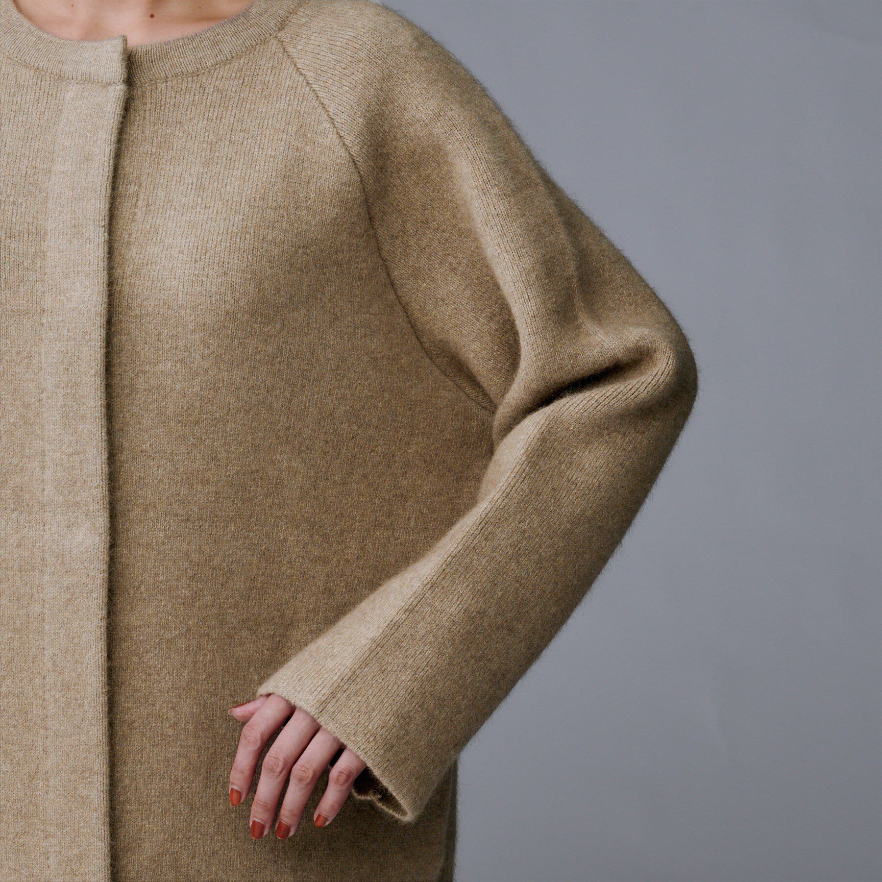 UNTITLED「【軽アウター/ミドル丈】ウールニットコーディガン」|カーディガン|