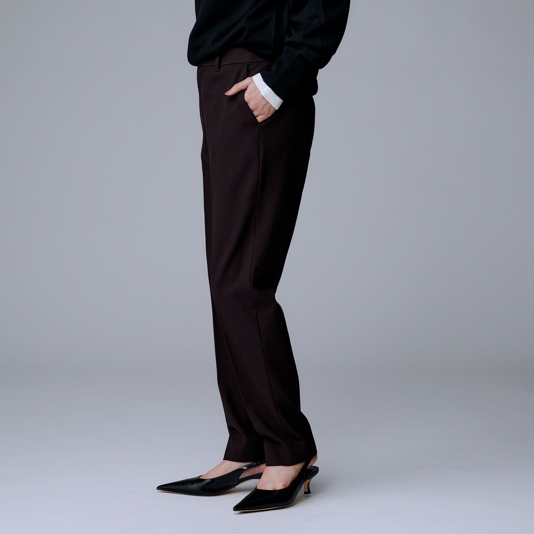 UNTITLED「【あったか素材/ストレッチ性】裏起毛テーパードパンツ」|その他|