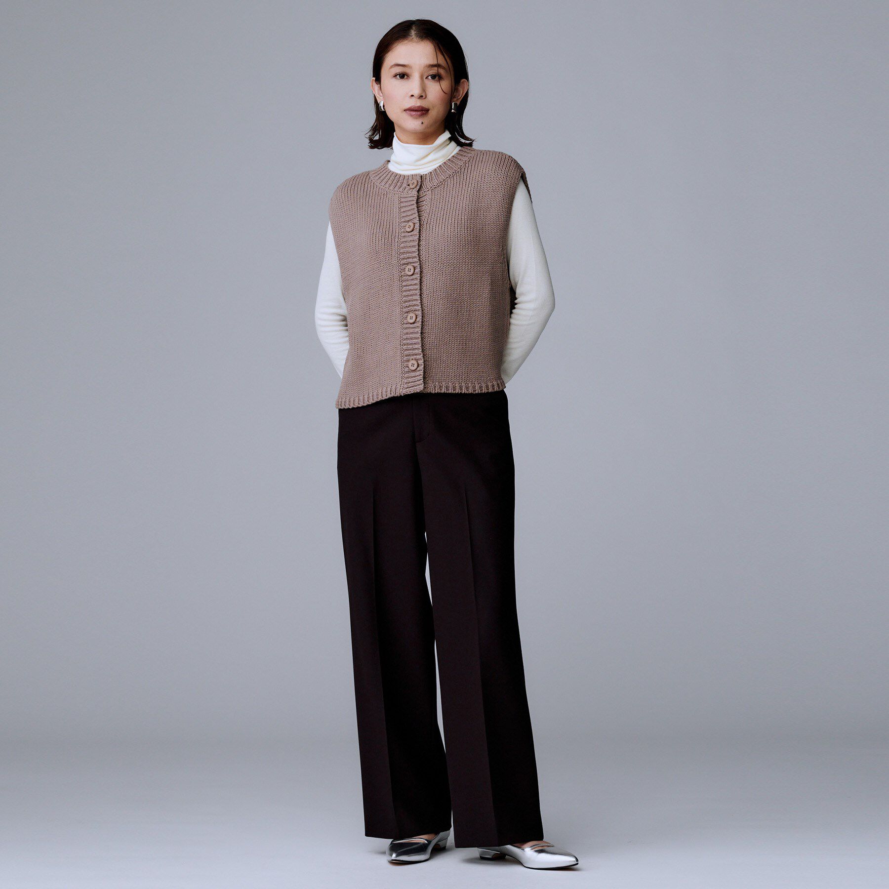 UNTITLED「【あったか素材/ストレッチ性】裏起毛ワイドパンツ」|その他|