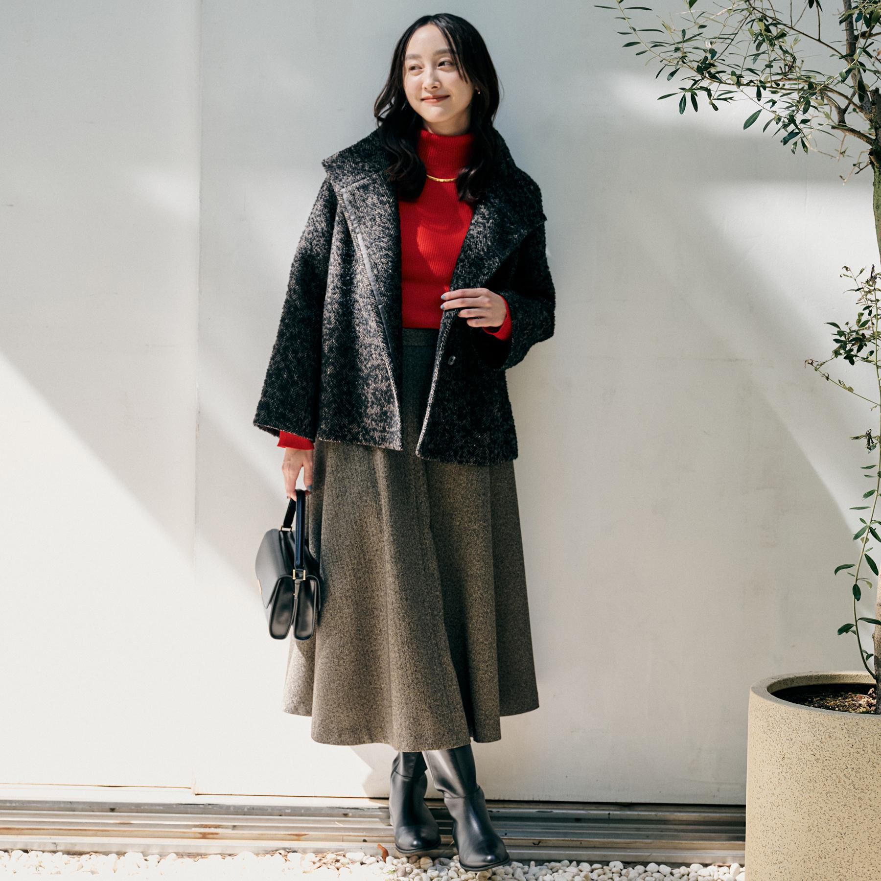 UNTITLED「【エレガント／ミディアウター】ミックスヘリンボンコート」|その他|