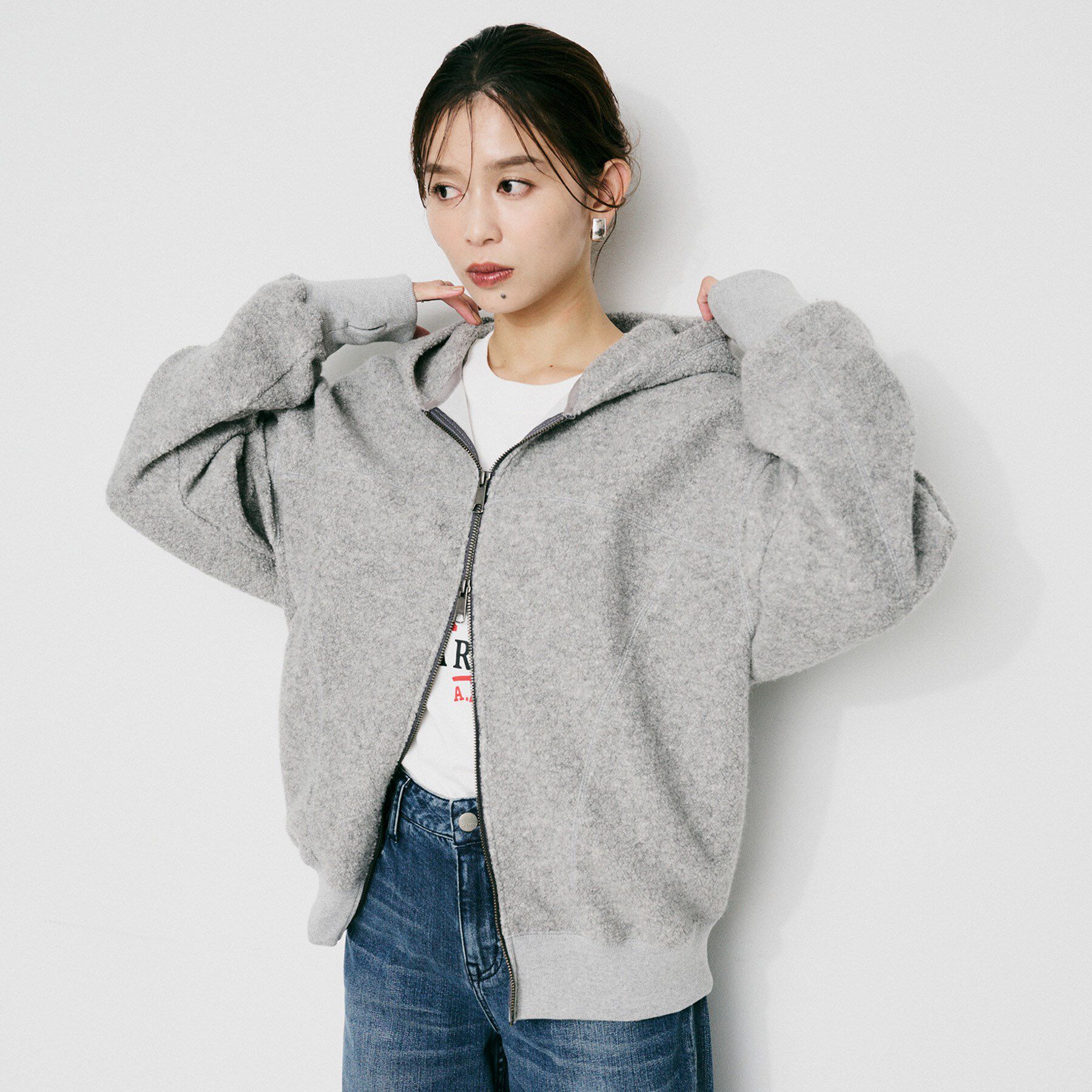 UNTITLED「【PROTAGPNISTA】ボアフーディ」|その他|グレー(012)