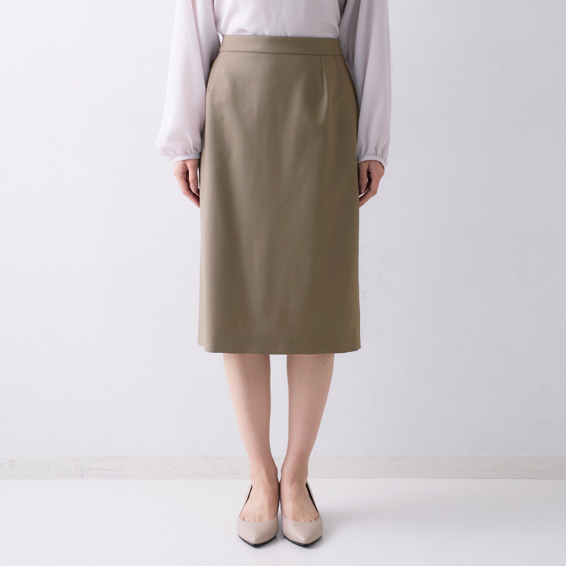 UNTITLED「【仕事着/スーツ】プレミアムタイトスカート」|スカート|