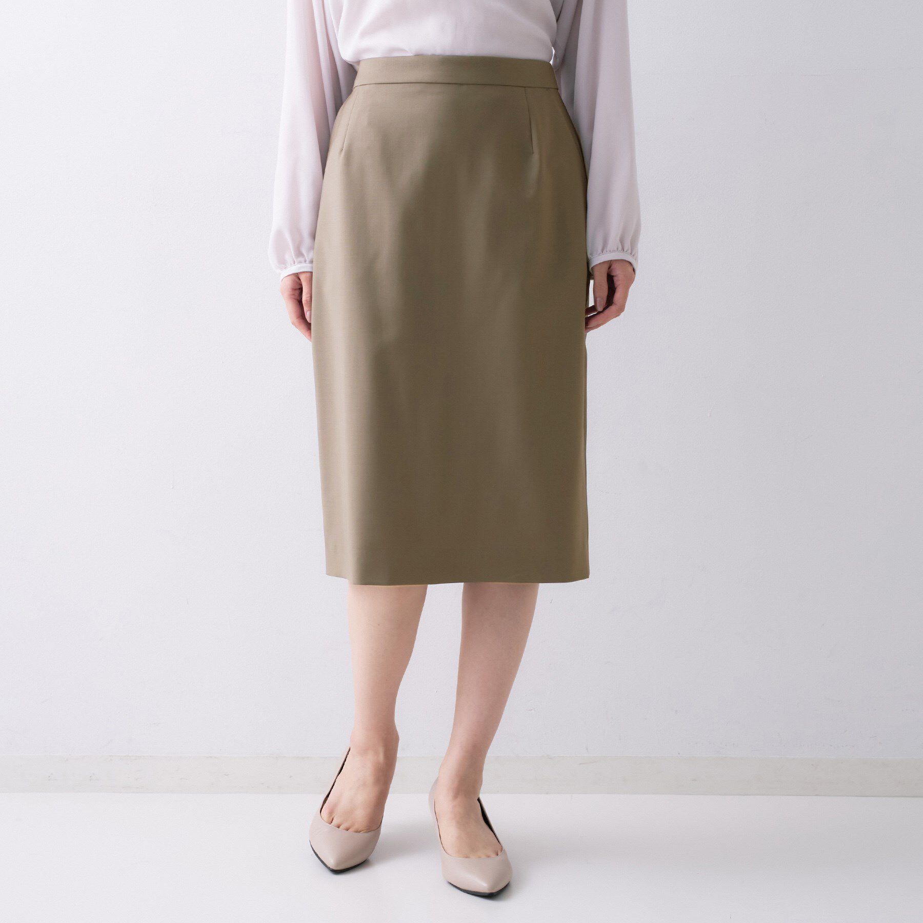 UNTITLED「【仕事着/スーツ】プレミアムタイトスカート」|スカート|