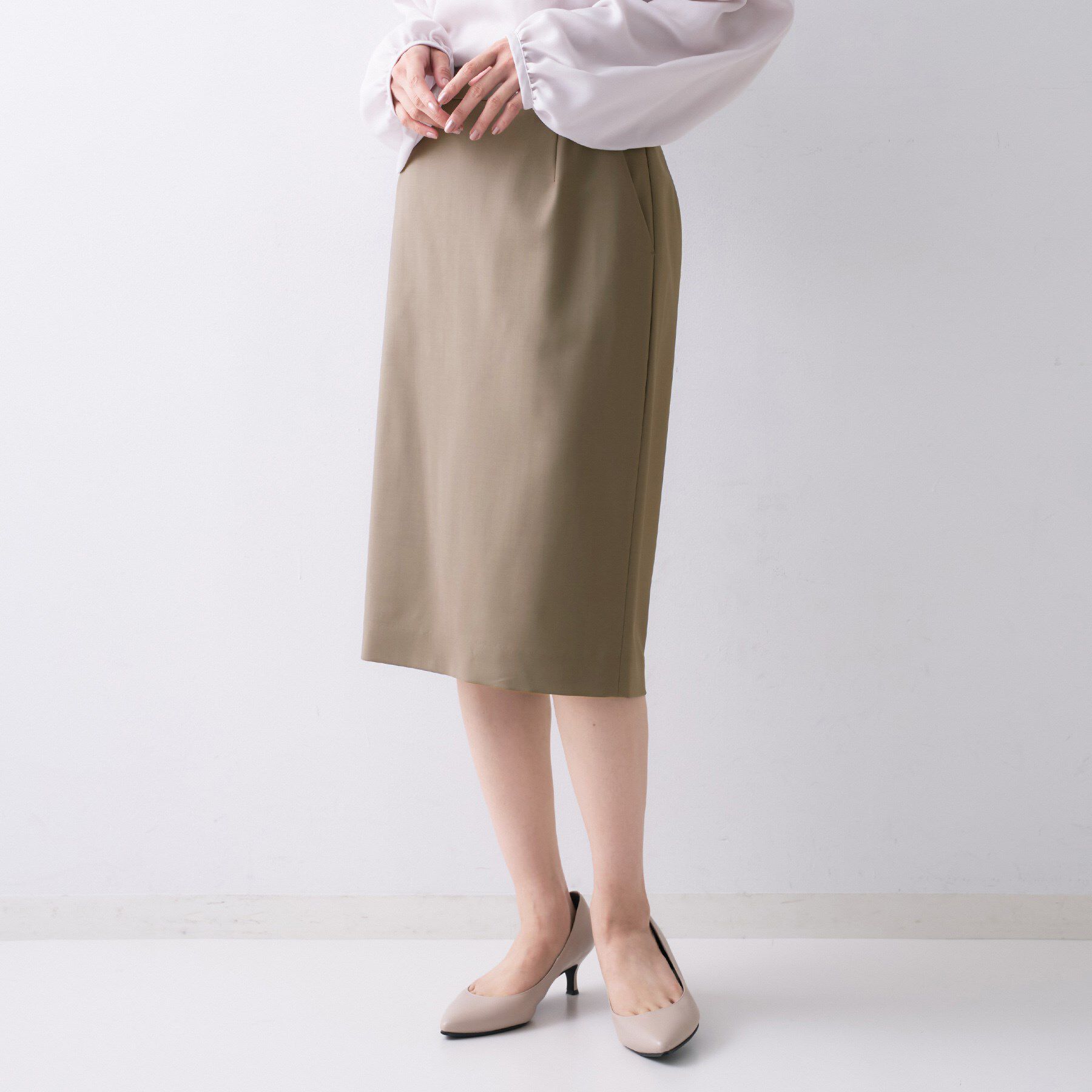 UNTITLED「【仕事着/スーツ】プレミアムタイトスカート」|スカート|