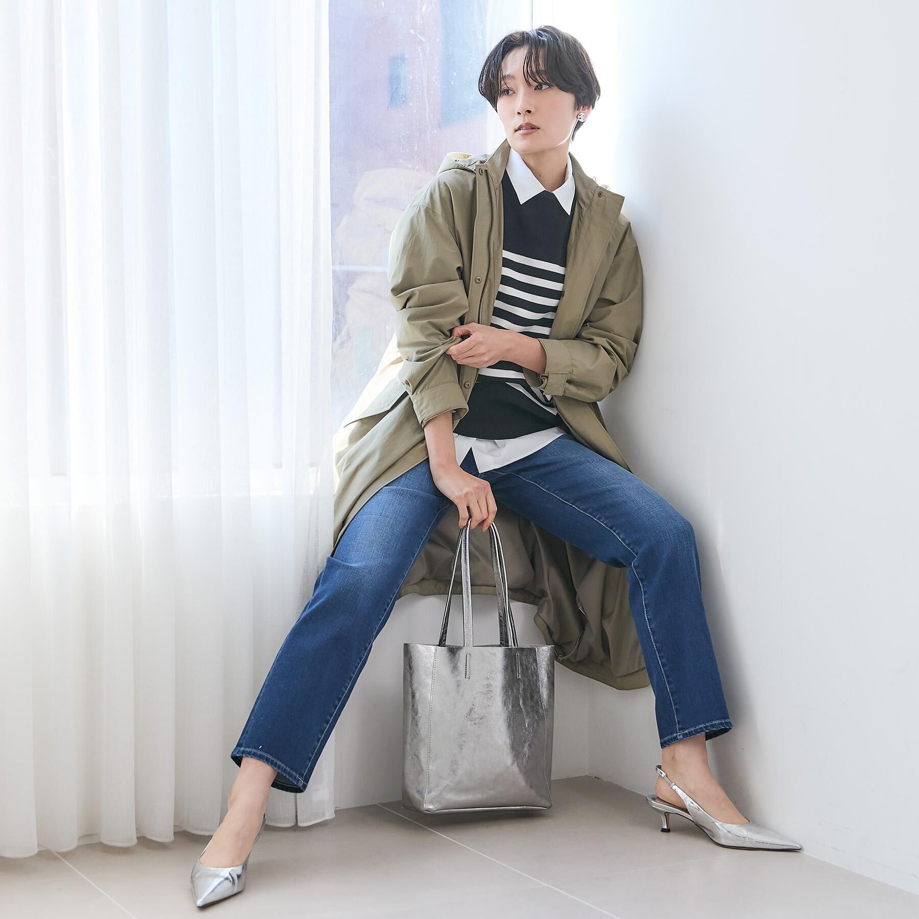 UNTITLED「【春先におすすめ/洗える】ミラノリブニット」|ニット・セーター|