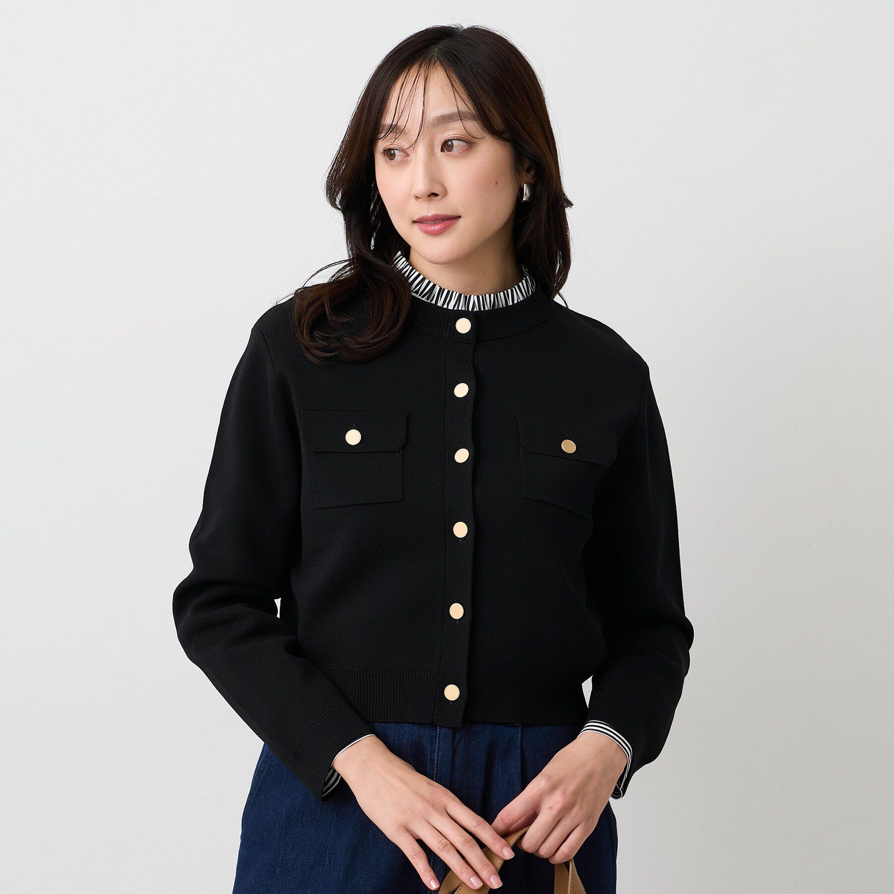 UNTITLED「【洗える/ジャケット風】ミラノリブカーディガン」|カーディガン|