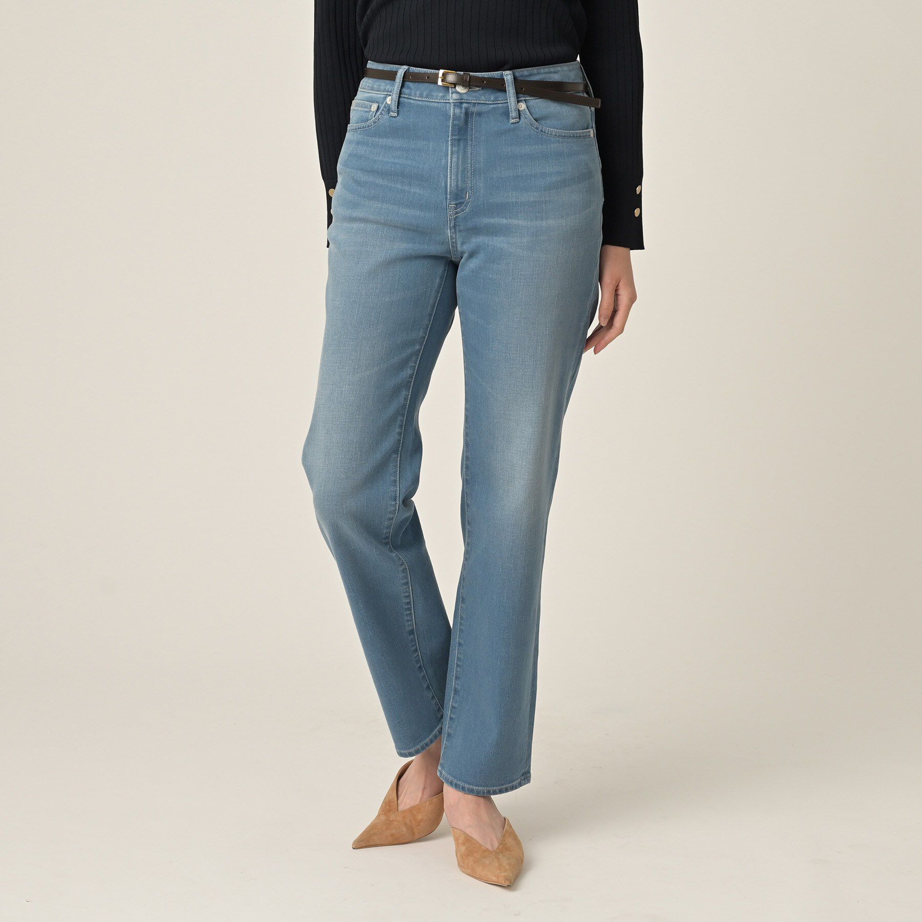 UNTITLED「【新作デニム/快適に美シルエット見せ】MAKE&times;DENIMスリムストレート」|デニム|