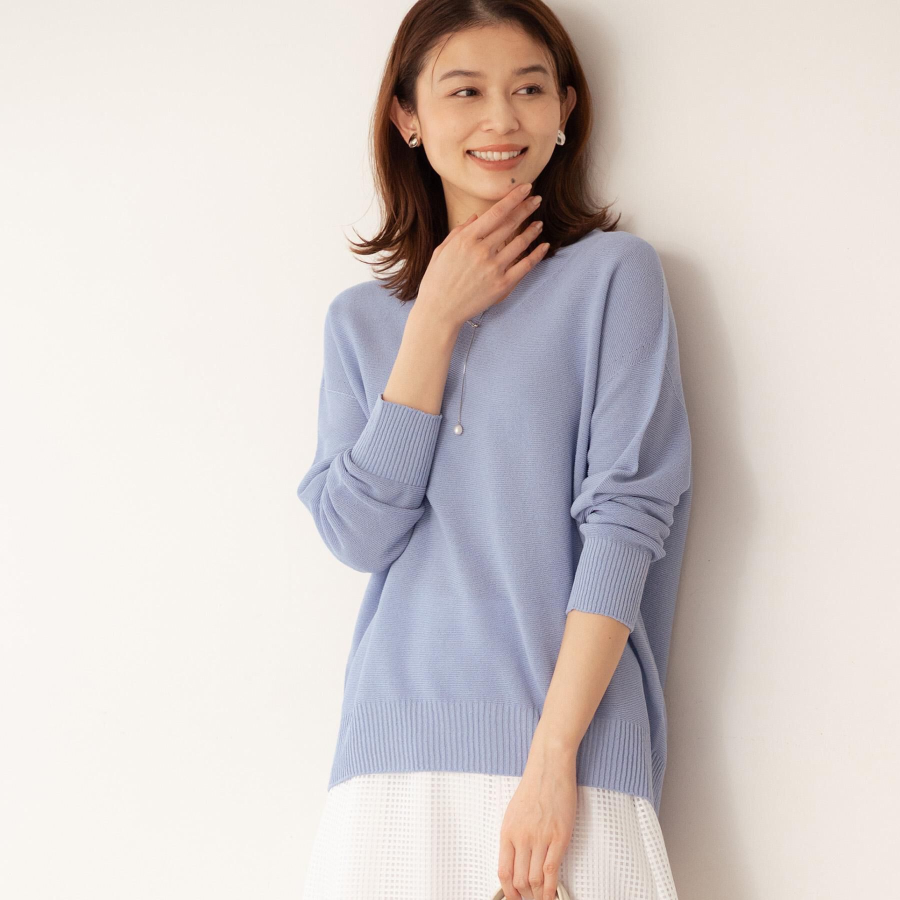 UNTITLED「ドライタッチVネックニット」|ニット・セーター|