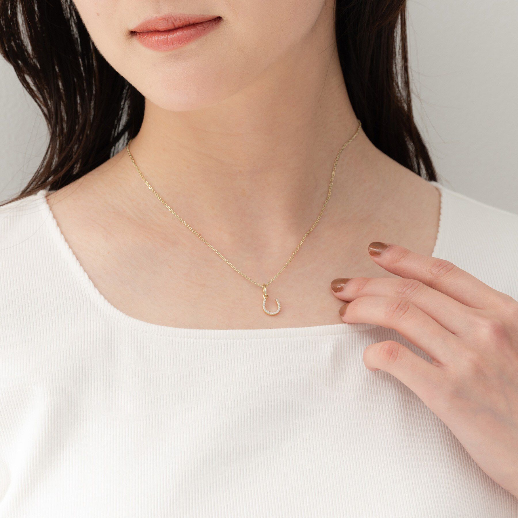 UNTITLED「【ステンレスチェーン】馬蹄チャームトップ」|ネックレス|