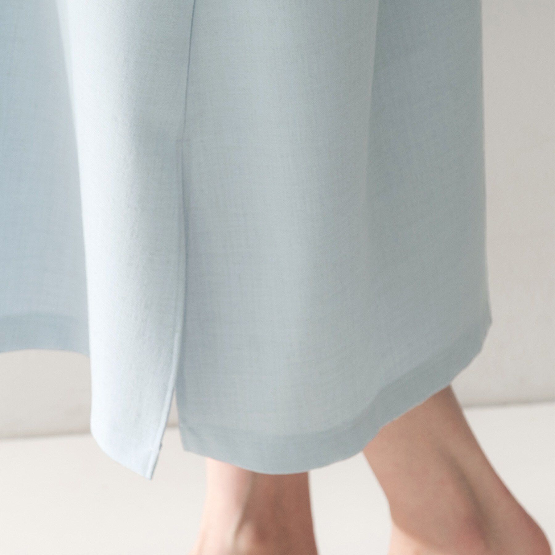 UNTITLED「スラブバンドカラーワンピース」|ワンピース|