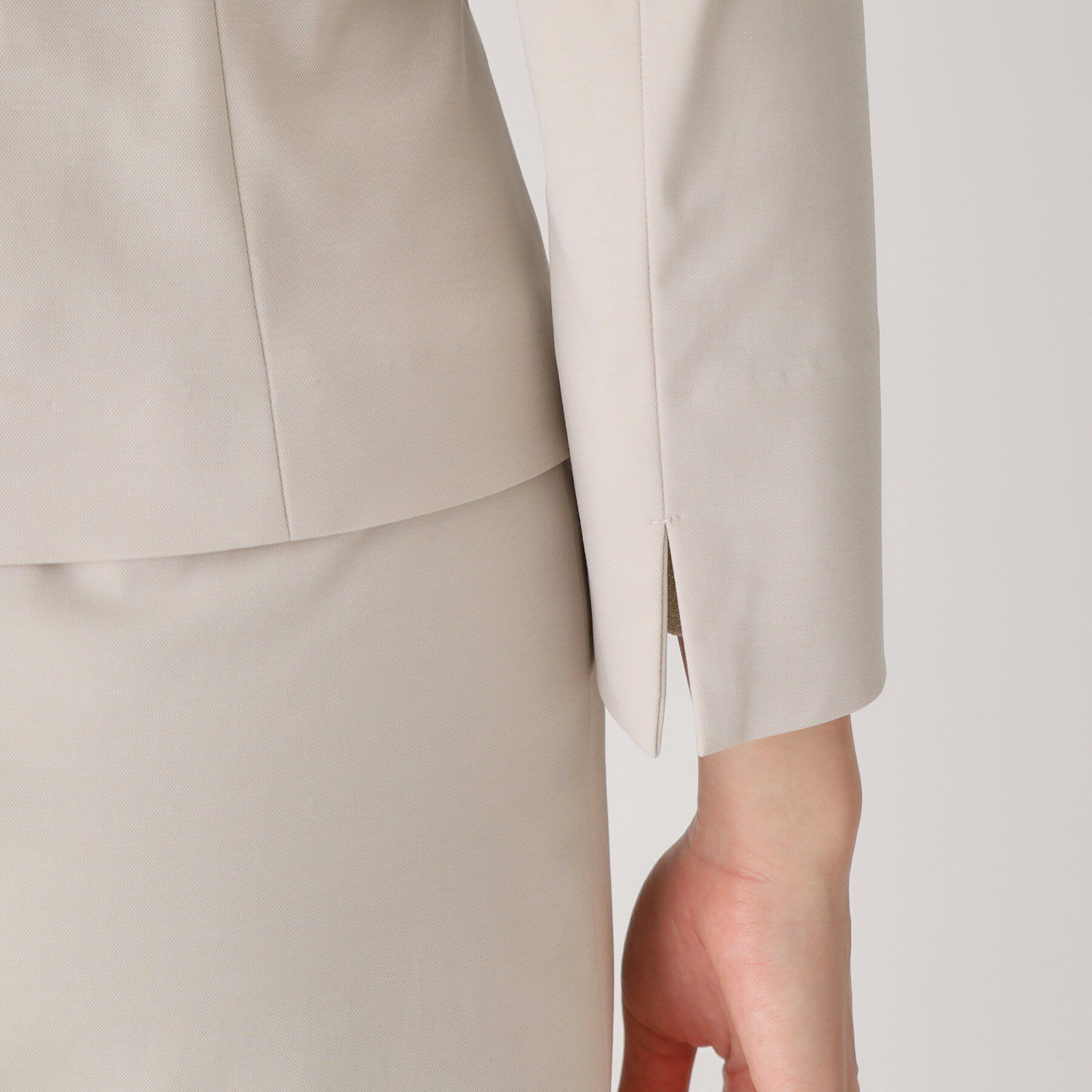 COUP DE CHANCE「【洗える／日本製】細見えカラーレスジャケット」|ノーカラージャケット|