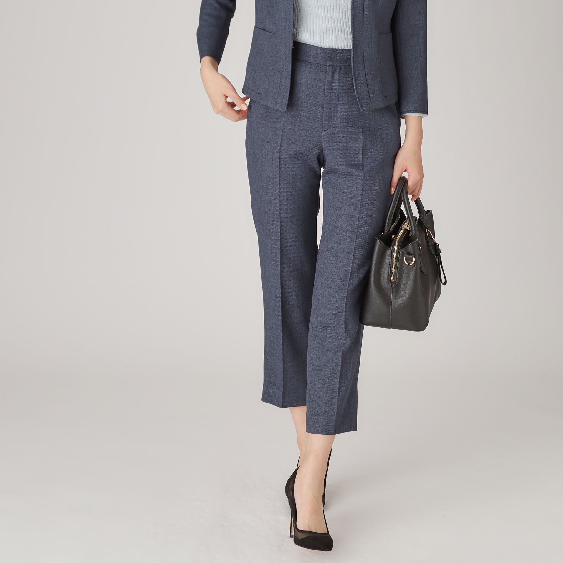 COUP DE CHANCE「【手洗い可／日本製】タックテーパードパンツ」|その他|ブルー(092)