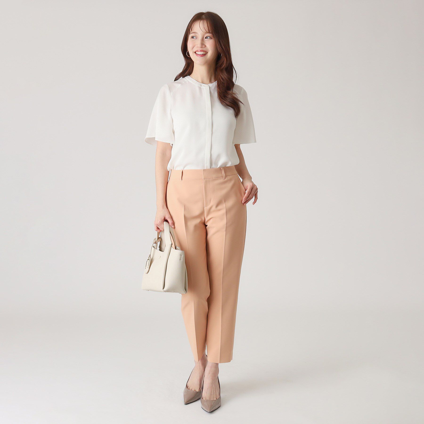 COUP DE CHANCE「【洗える／ストライプ柄】フレア袖ブラウス」|シャツ・ブラウス|