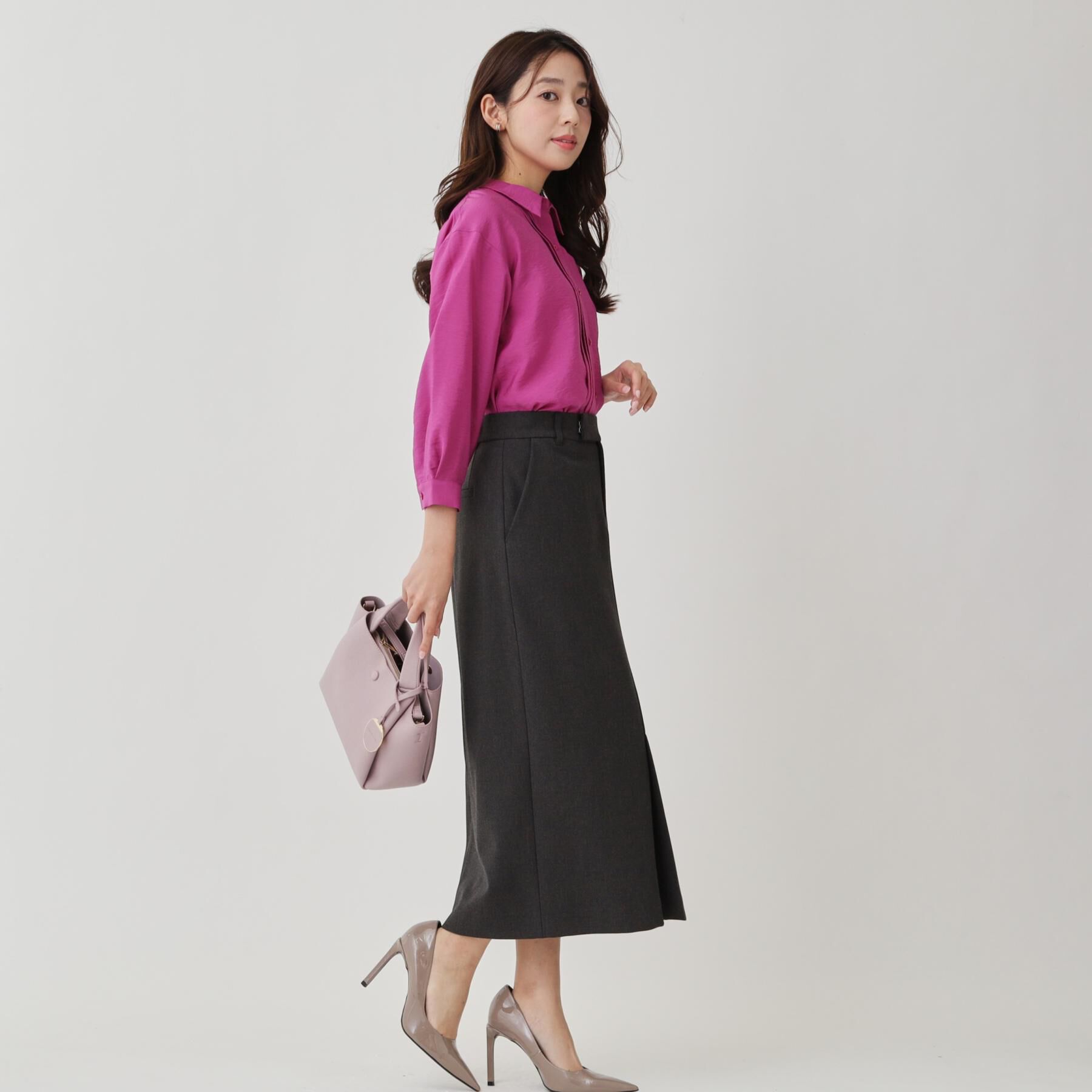 COUP DE CHANCE「【手洗い可】タックデザインブラウス」|シャツ・ブラウス|