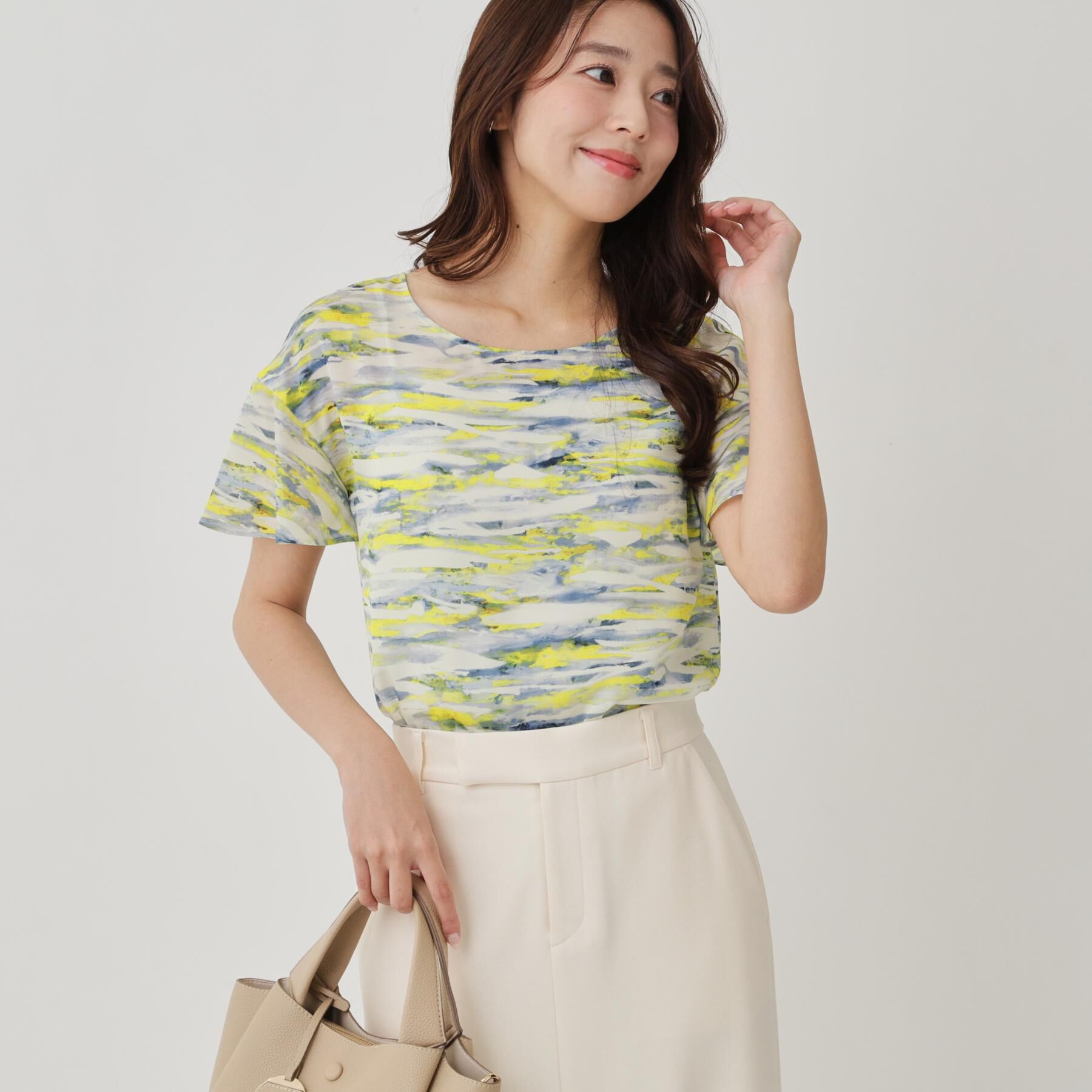 COUP DE CHANCE「【手洗い可／日本製】プリント柄ブラウス」|シャツ・ブラウス|