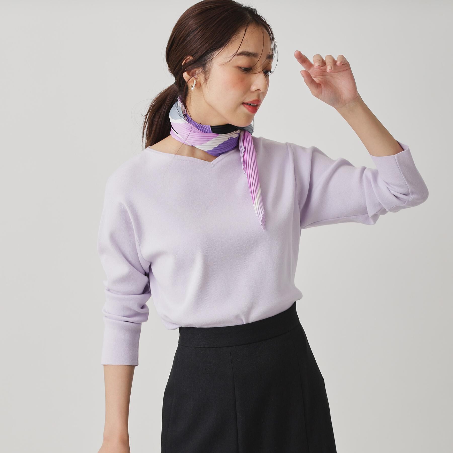 COUP DE CHANCE「【手洗い可】ハートネックのニットトップス」|ニット・セーター|