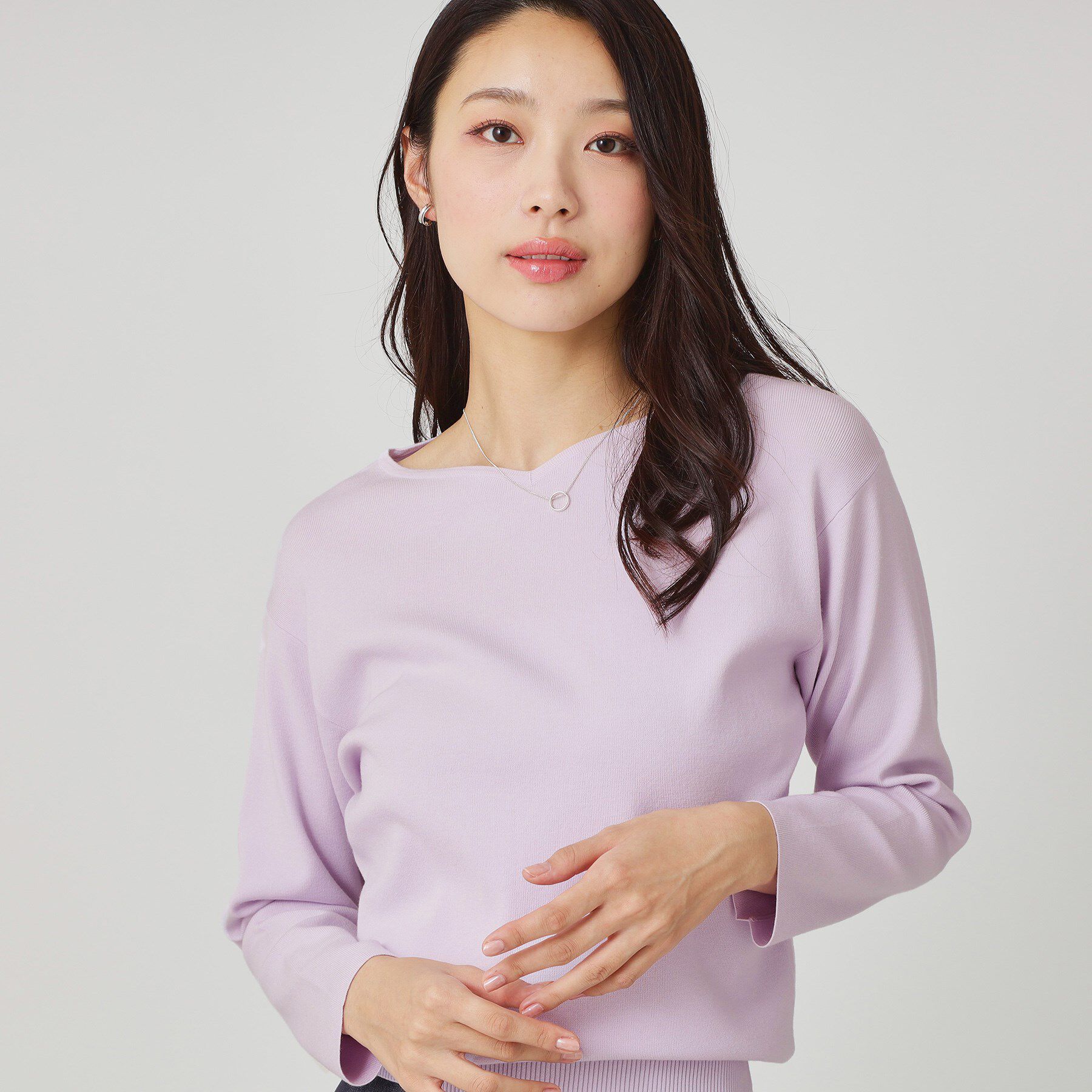 COUP DE CHANCE「【手洗い可】ハートネックのニットトップス」|ニット・セーター|