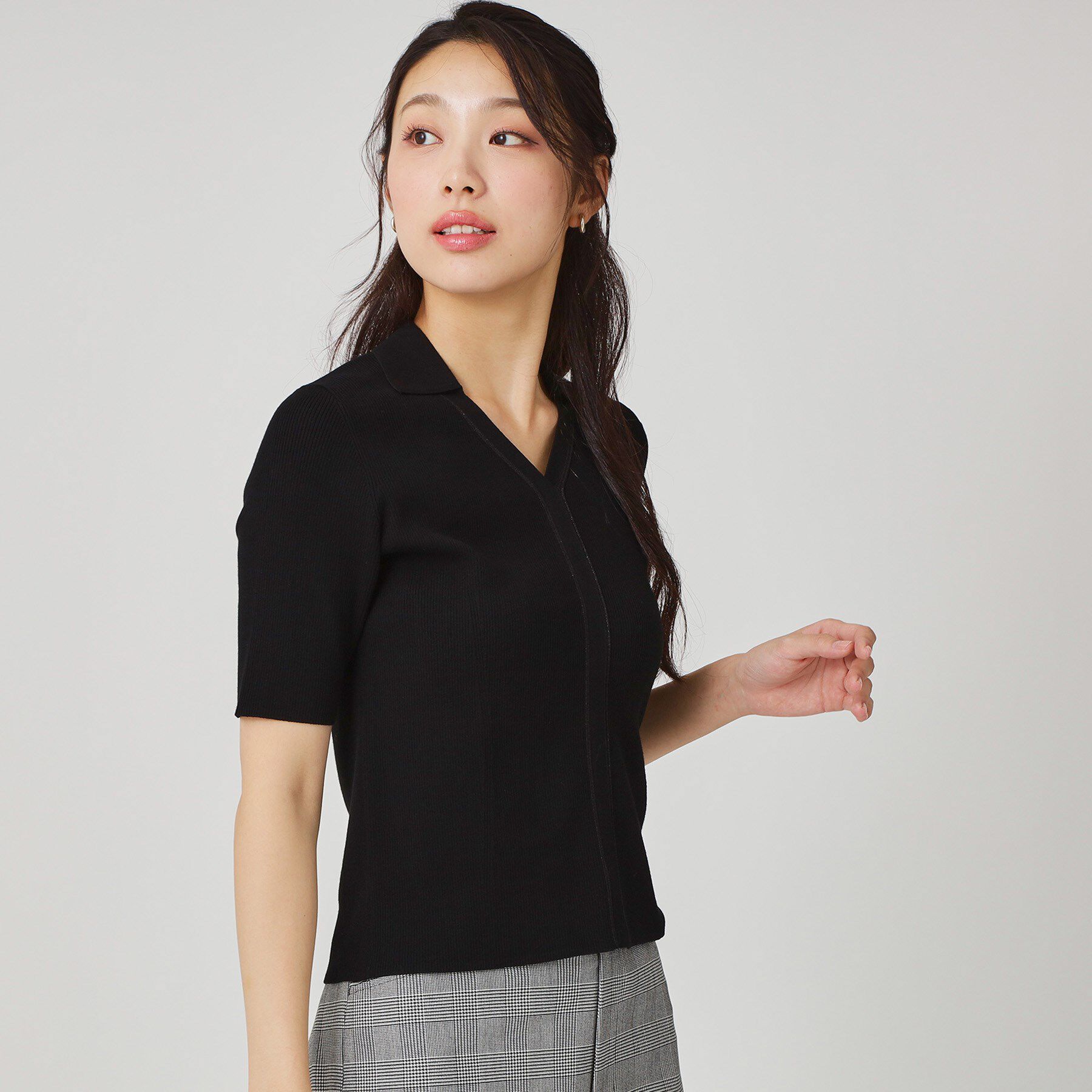 COUP DE CHANCE「【手洗い可】衿付きニットトップス」|ニット・セーター|