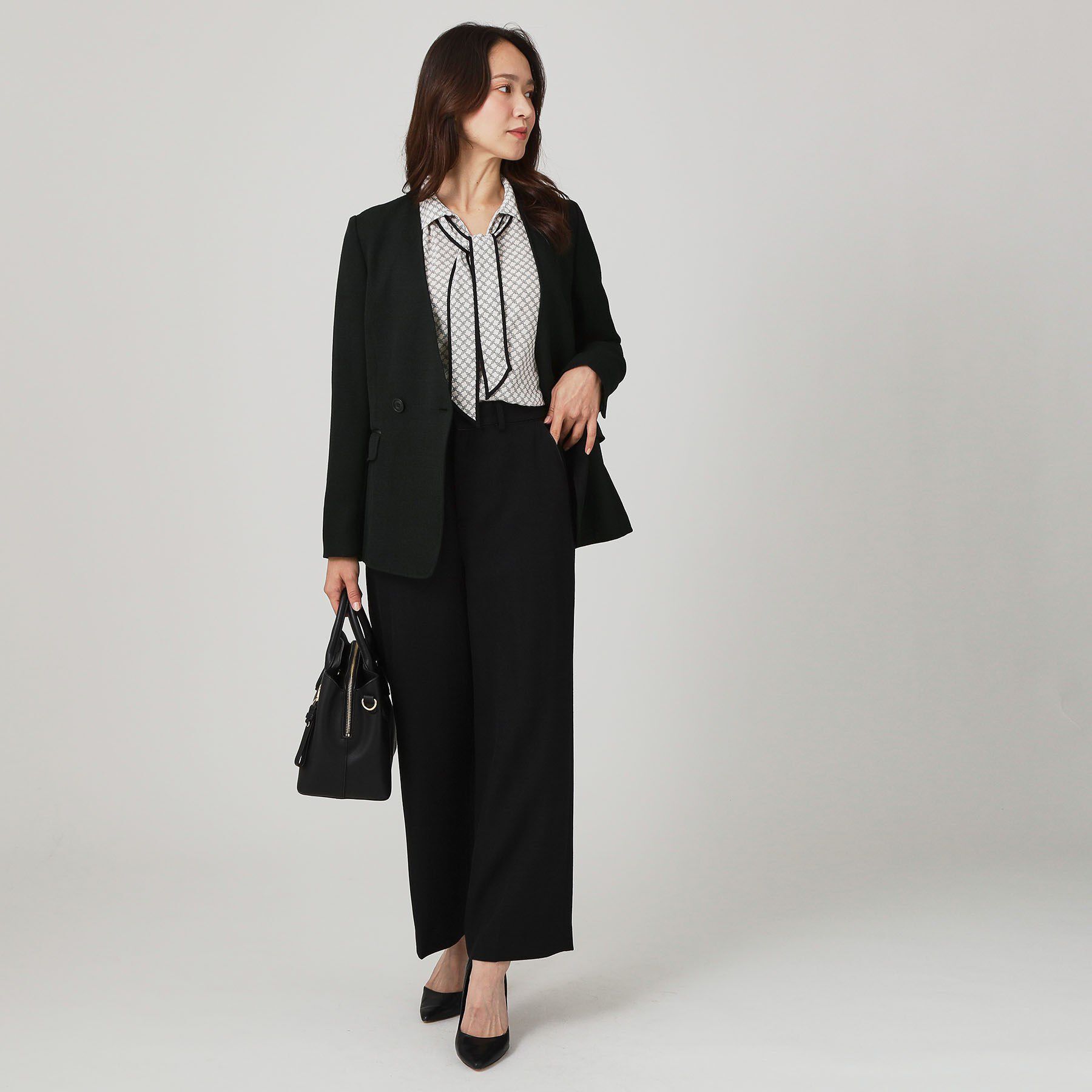 COUP DE CHANCE「【手洗い可／日本製／裏無し／セットアップ可】ツィード見えノーカラージャケット」|ノーカラージャケット|