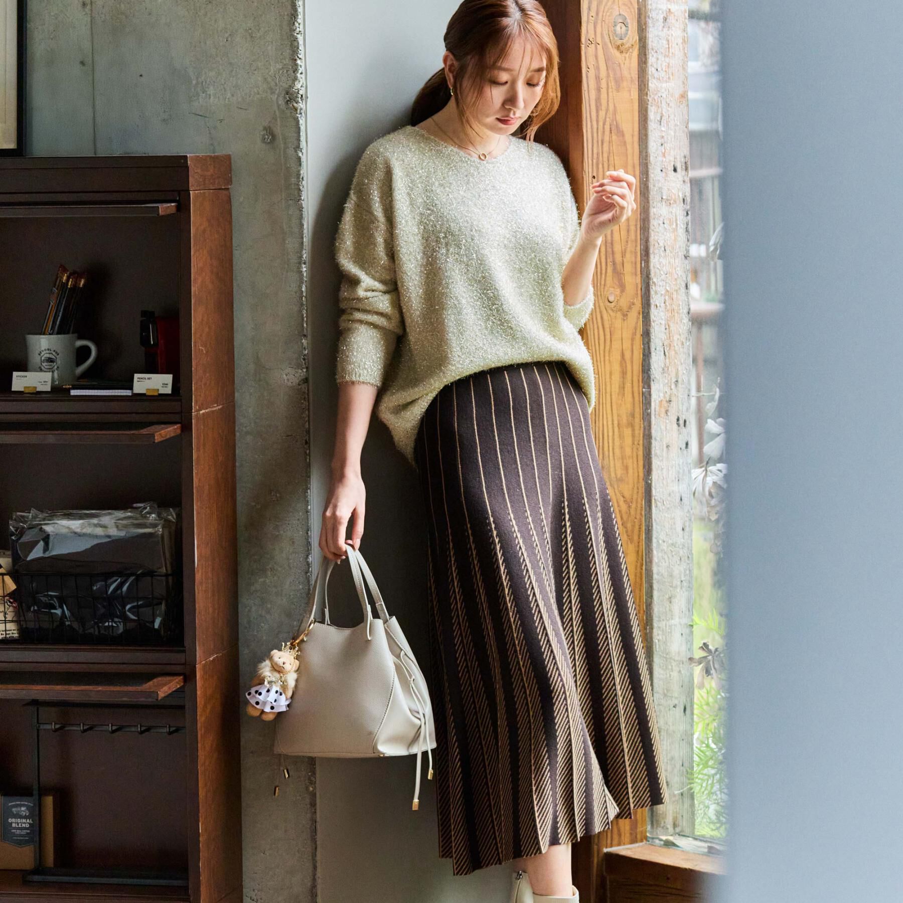 COUP DE CHANCE「【手洗い可】ニットプリーツフレアスカート」|スカート|