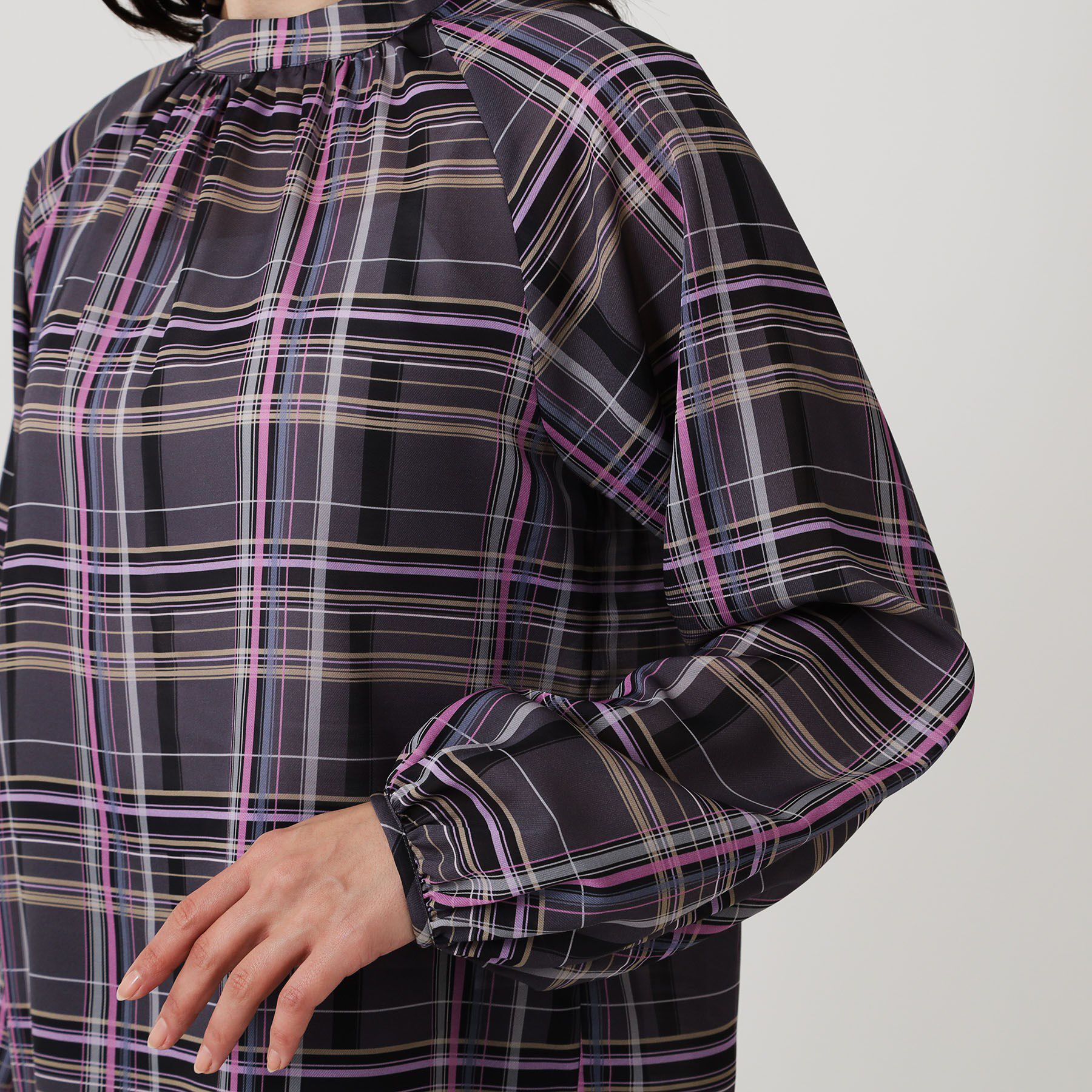 COUP DE CHANCE「【手洗い可／日本製】チェック柄ブラウス」|シャツ・ブラウス|