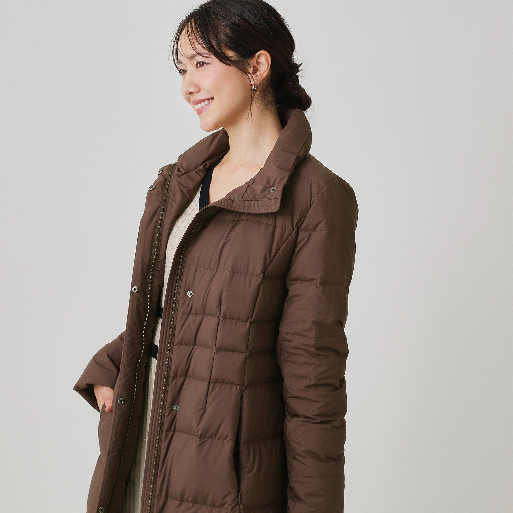 COUP DE CHANCE「【フランス産ホワイトダックダウン／FP800保温性◎／抗菌防臭／手洗い可】ロングダウンコート」|ダウン|